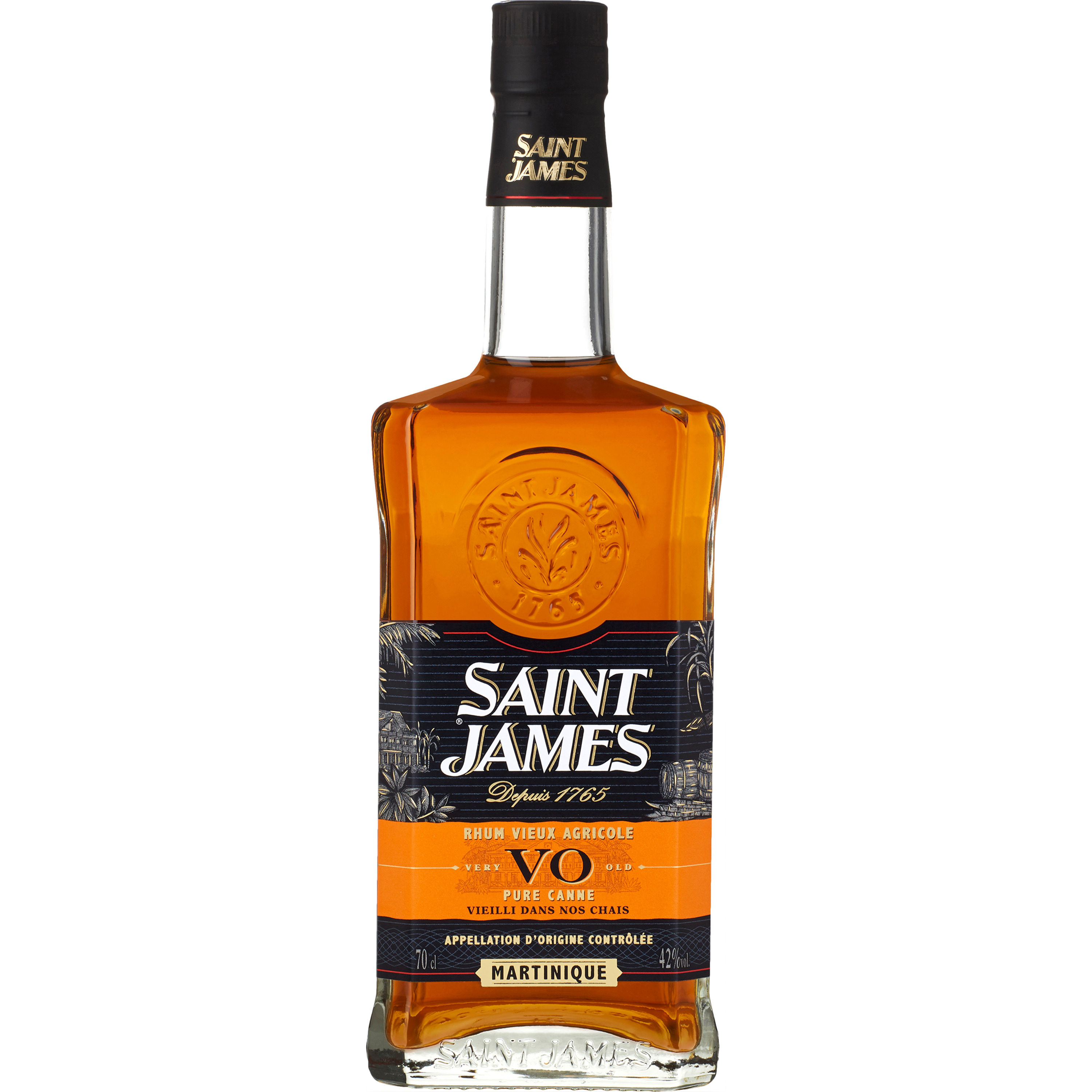 Livraison à domicile Saint James Rhum ambré 45°, 70cl