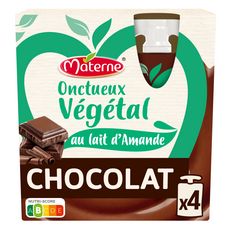 MATERNE Onctueux végétal gourde spécialité végétale au lait d’amande et chocolat 4x85g