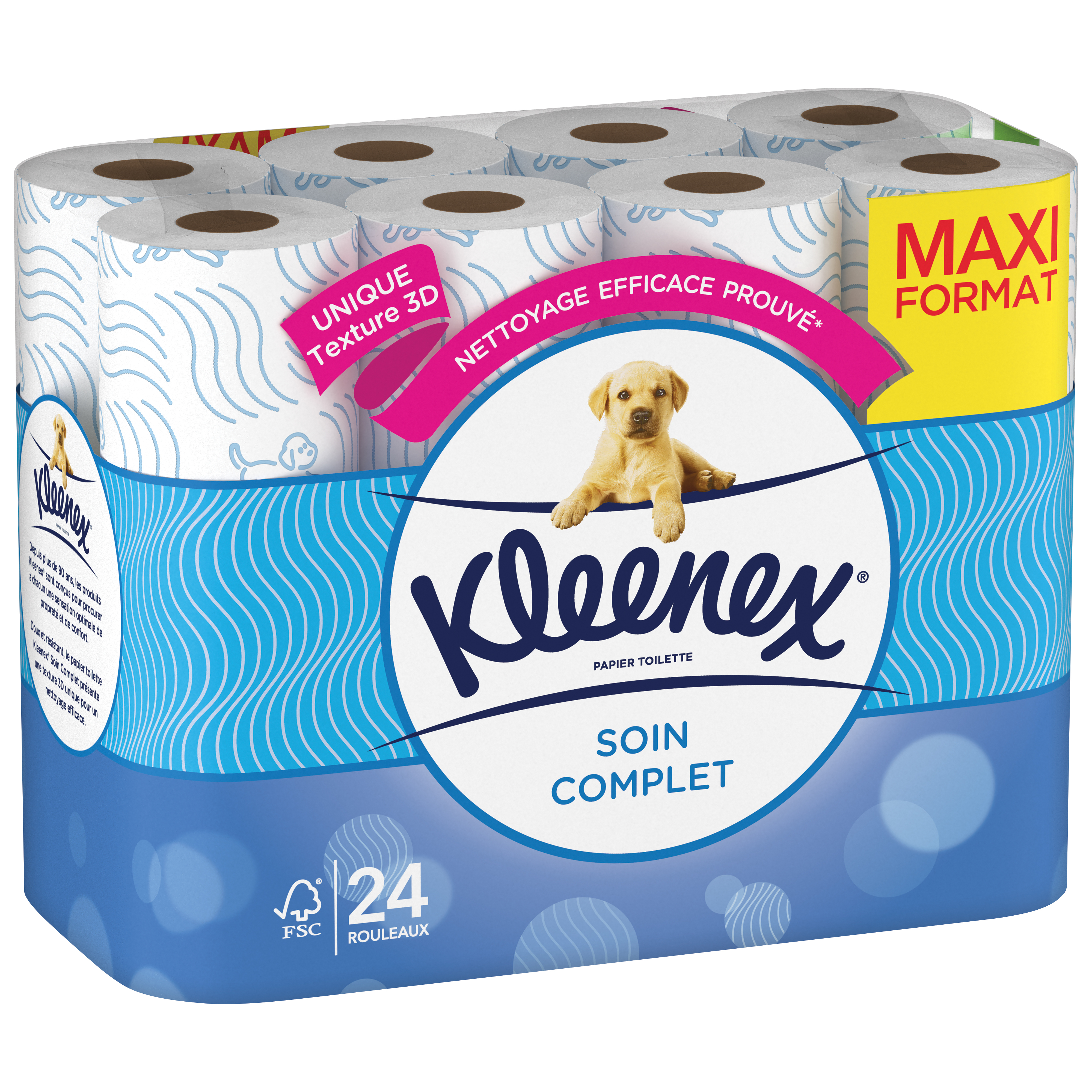 Kleenex Papier toilette Premium Standard quadruple épaisseur - Rouleau de  160 feuilles - Blanc - Carton de 24 rouleaux - Papiers Toilettefavorable à  acheter dans notre magasin