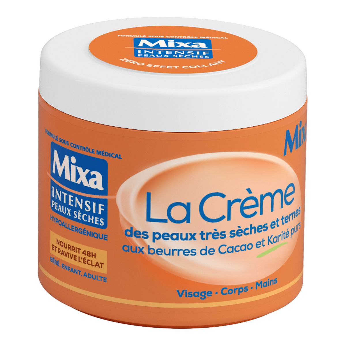 MIXA Crème pour peaux très sèches et ternes visage corps et mains 400ml