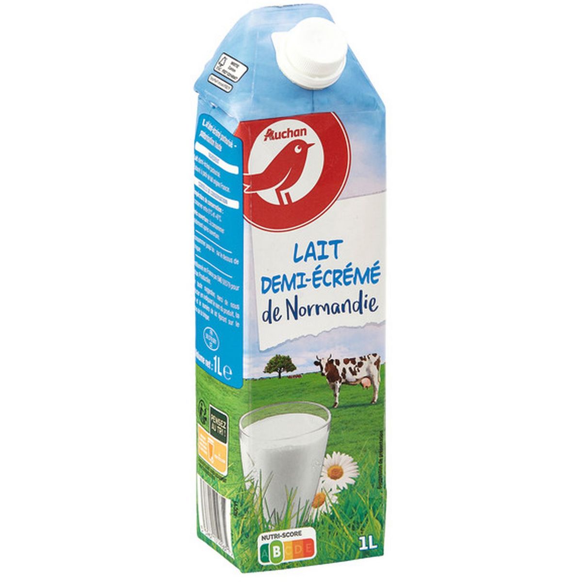 AUCHAN Lait entier UHT Hauts-de-France 6x1l pas cher 