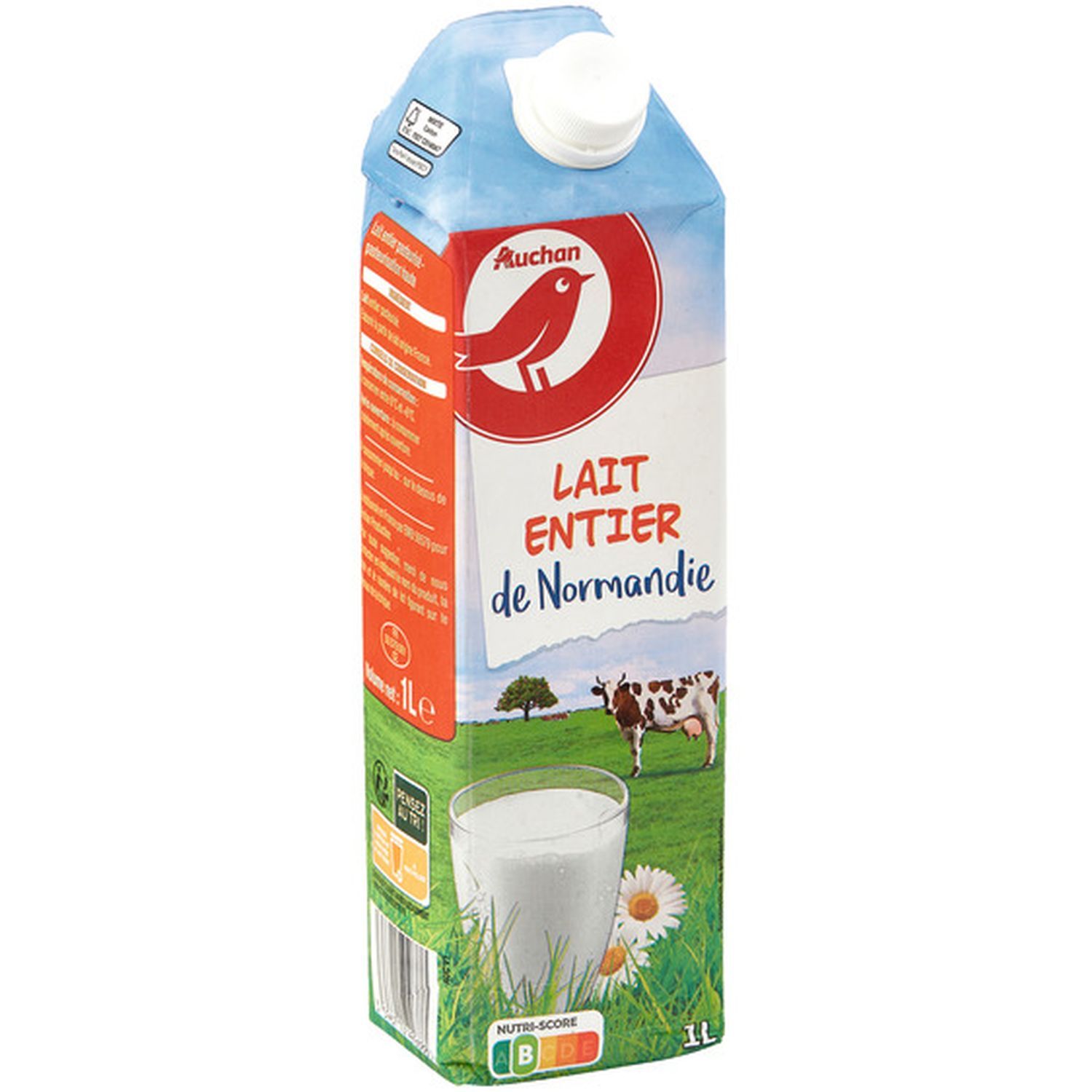 AUCHAN Lait entier 1L pas cher 