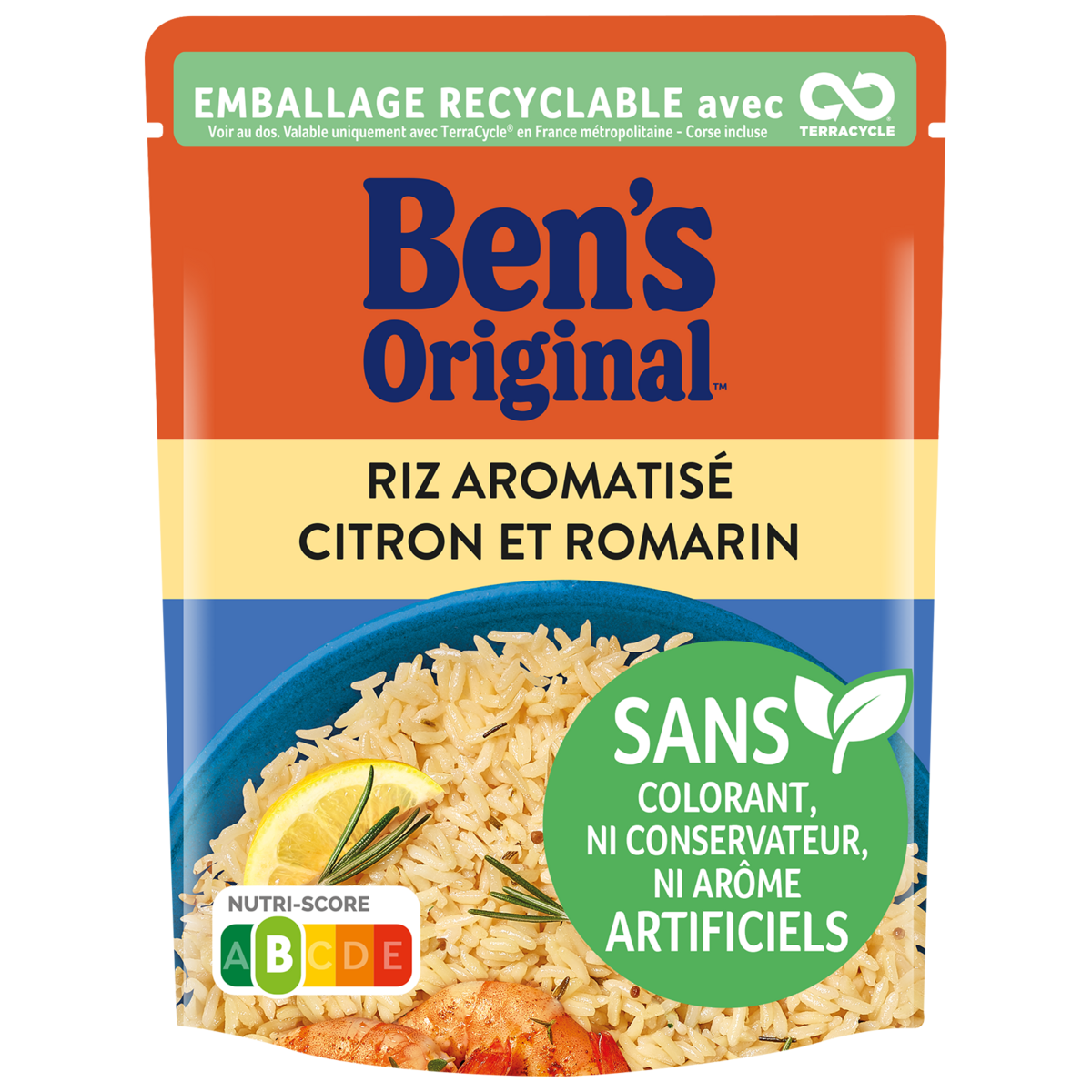 BEN'S ORIGINAL Riz express citron & romarin 2 minutes 250g