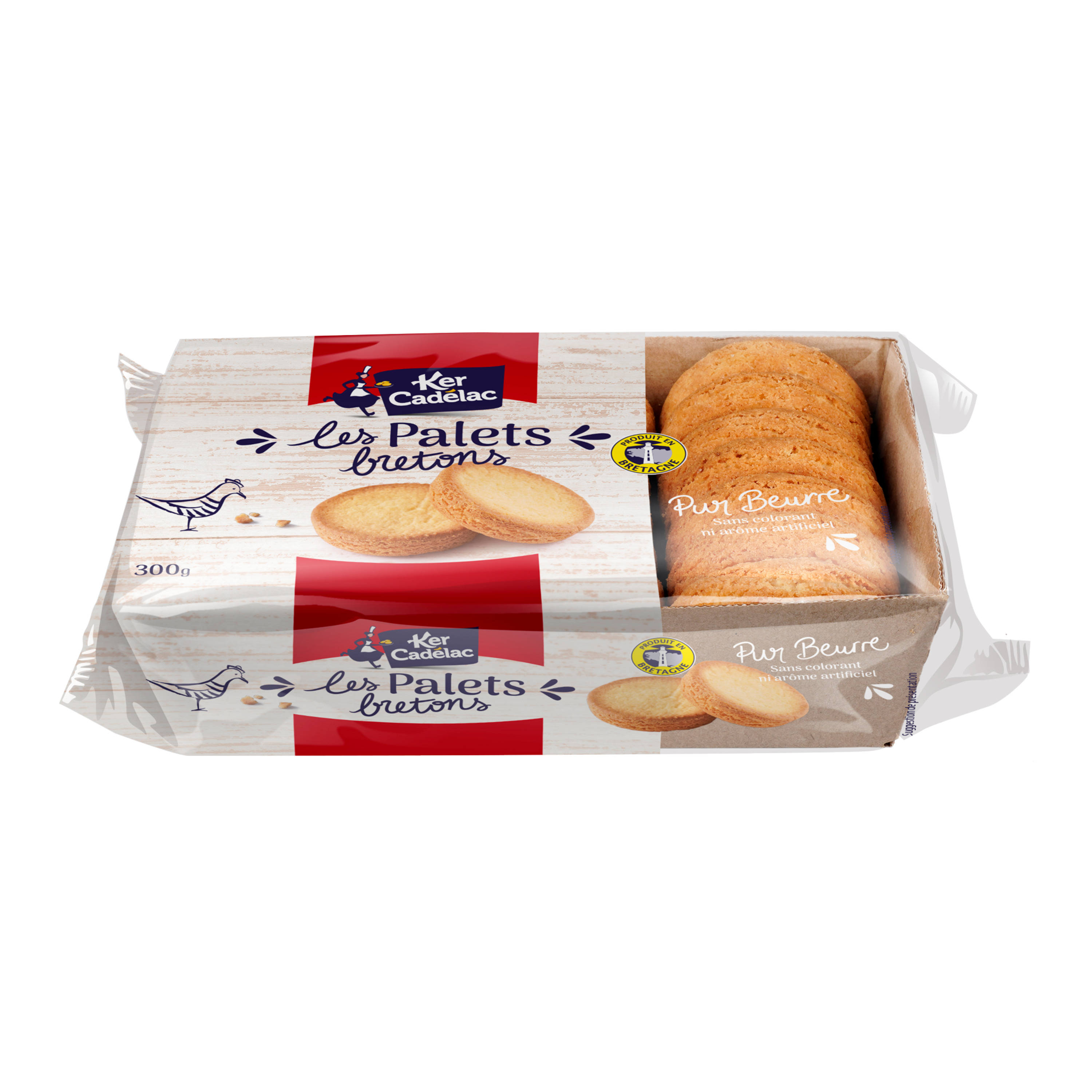 Auchan palets bretons pur beurre 125g