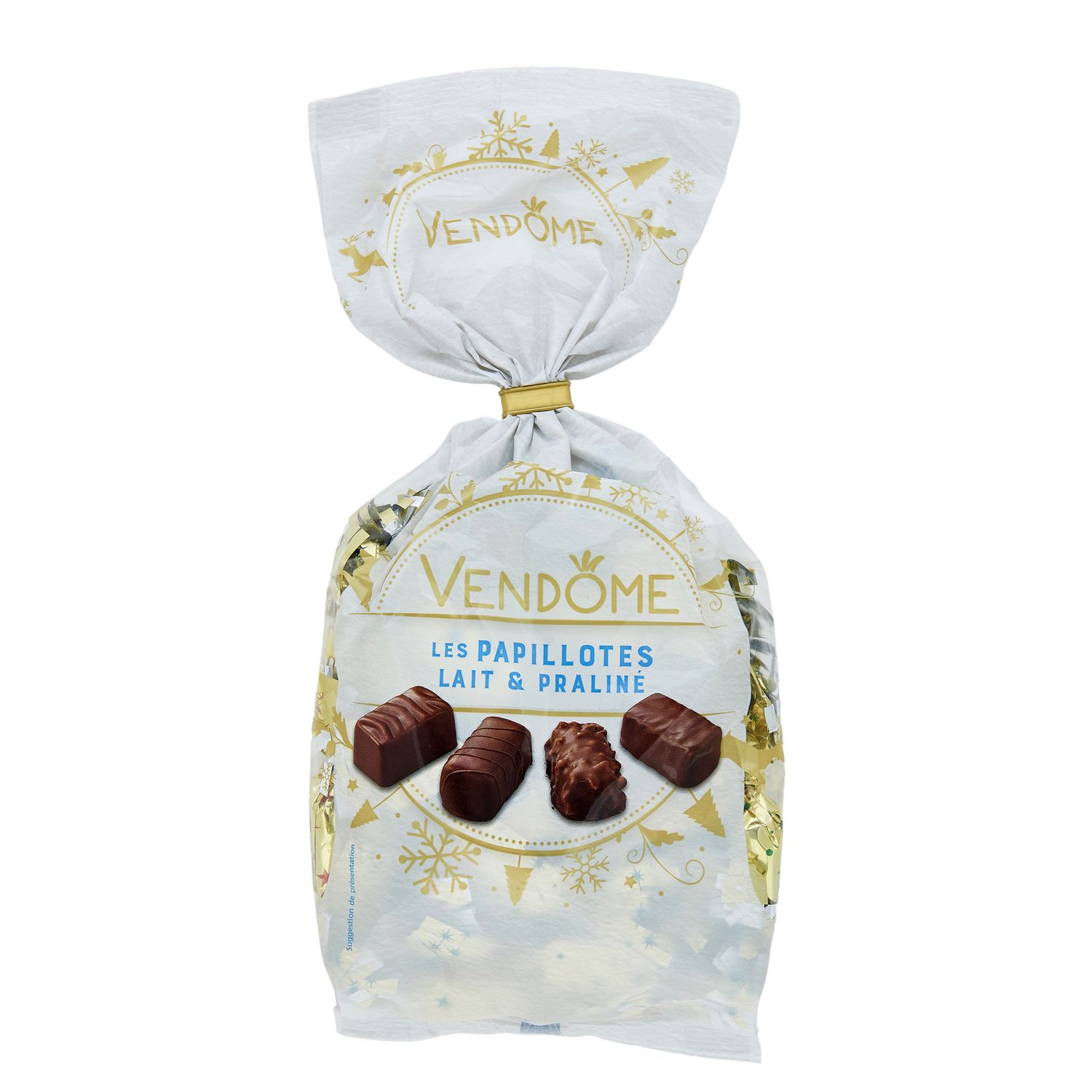 REVILLON CHOCOLATIER Les Papillotes pétards au chocolat noir 70% et lait  environ 32 pièces 370g pas cher 