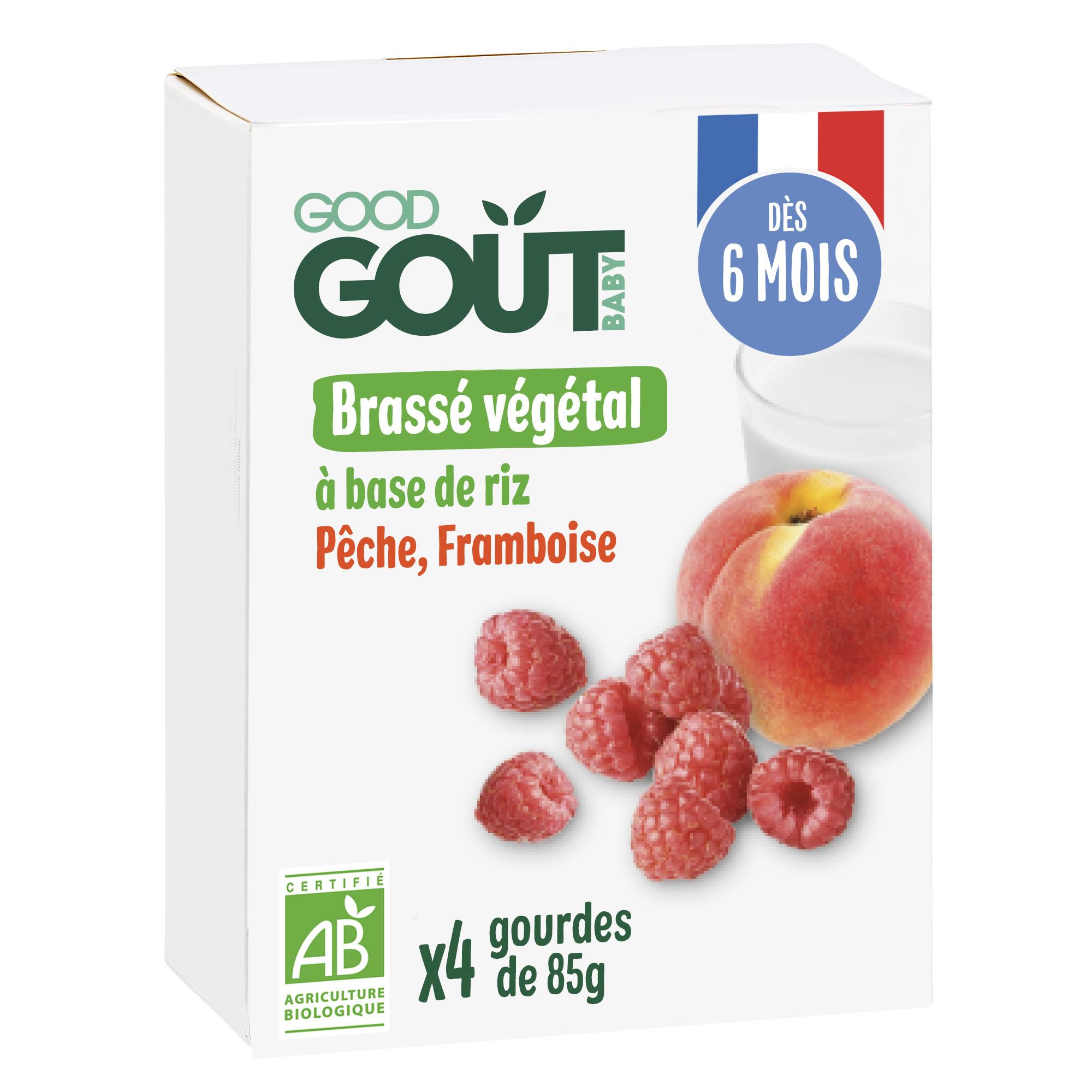 Good Gout Brassé végétal à base de riz, pêche framboise Bio