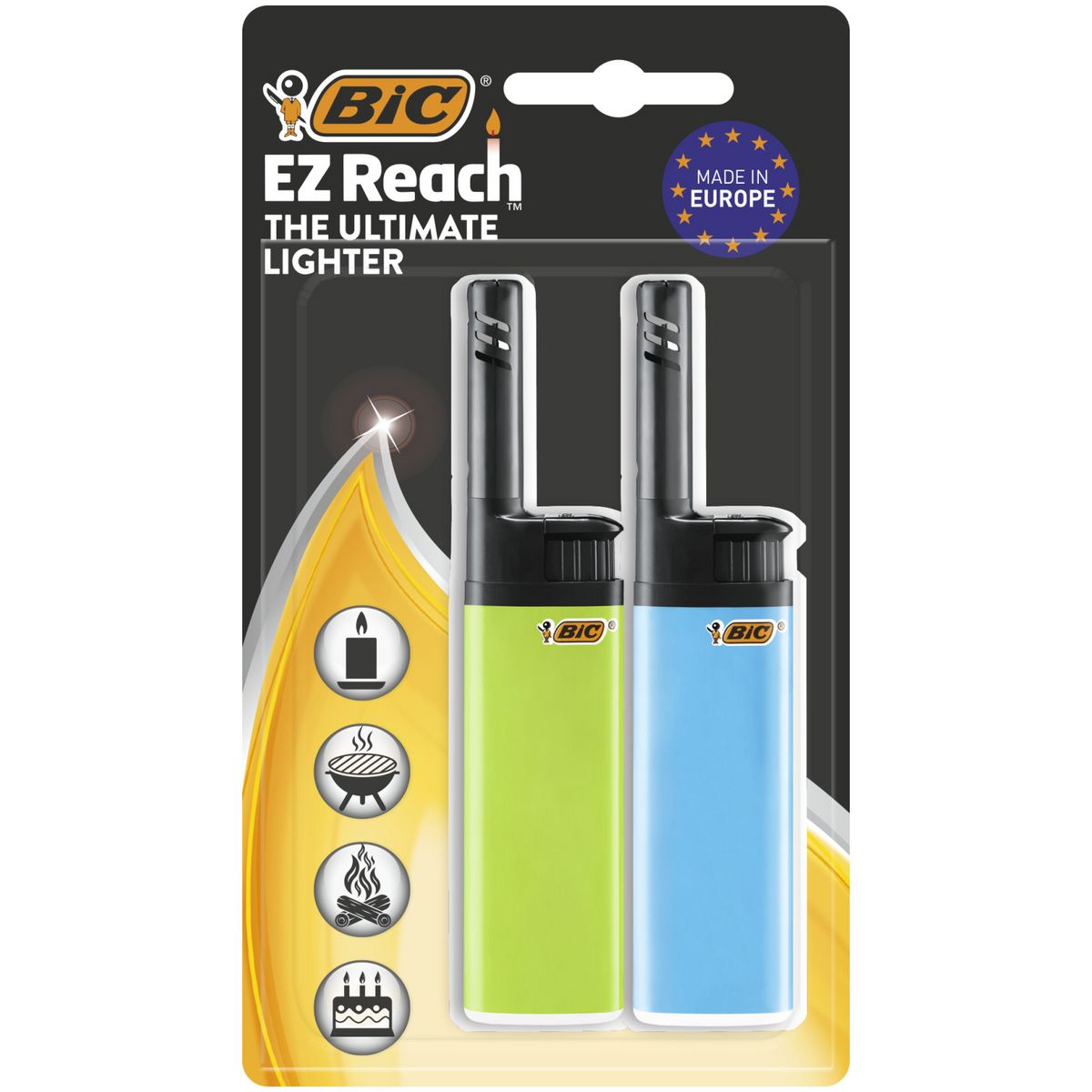 Lot de 2 GRANDS Allume Gaz - Briquets long bec - Rechargeable - Flamme –  BOUTIQUE HULÉTI