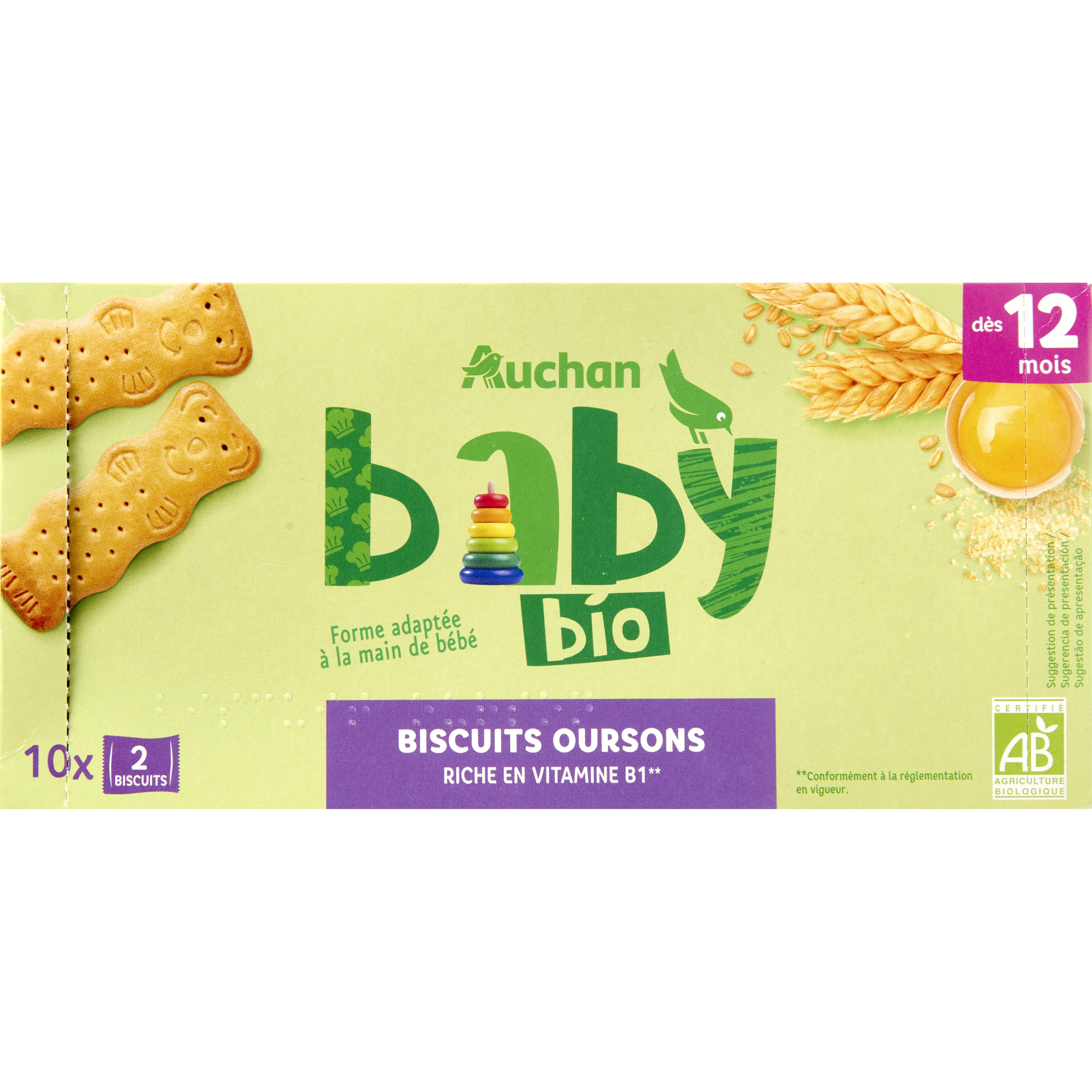 Biscuits bébé pépites chocolat 18 mois CARREFOUR BABY BIO