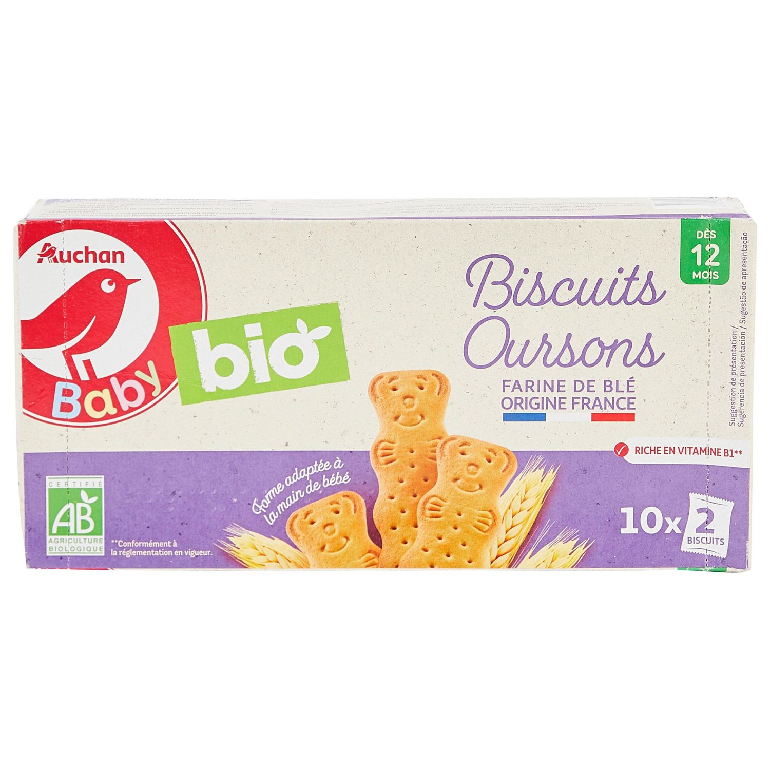 Biscuits pour bébé - U Tout Petits - 12 mois, paquet de 150 g