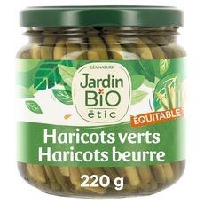 JARDIN BIO ETIC Haricots verts extra-fins au beurre en bocal 400g