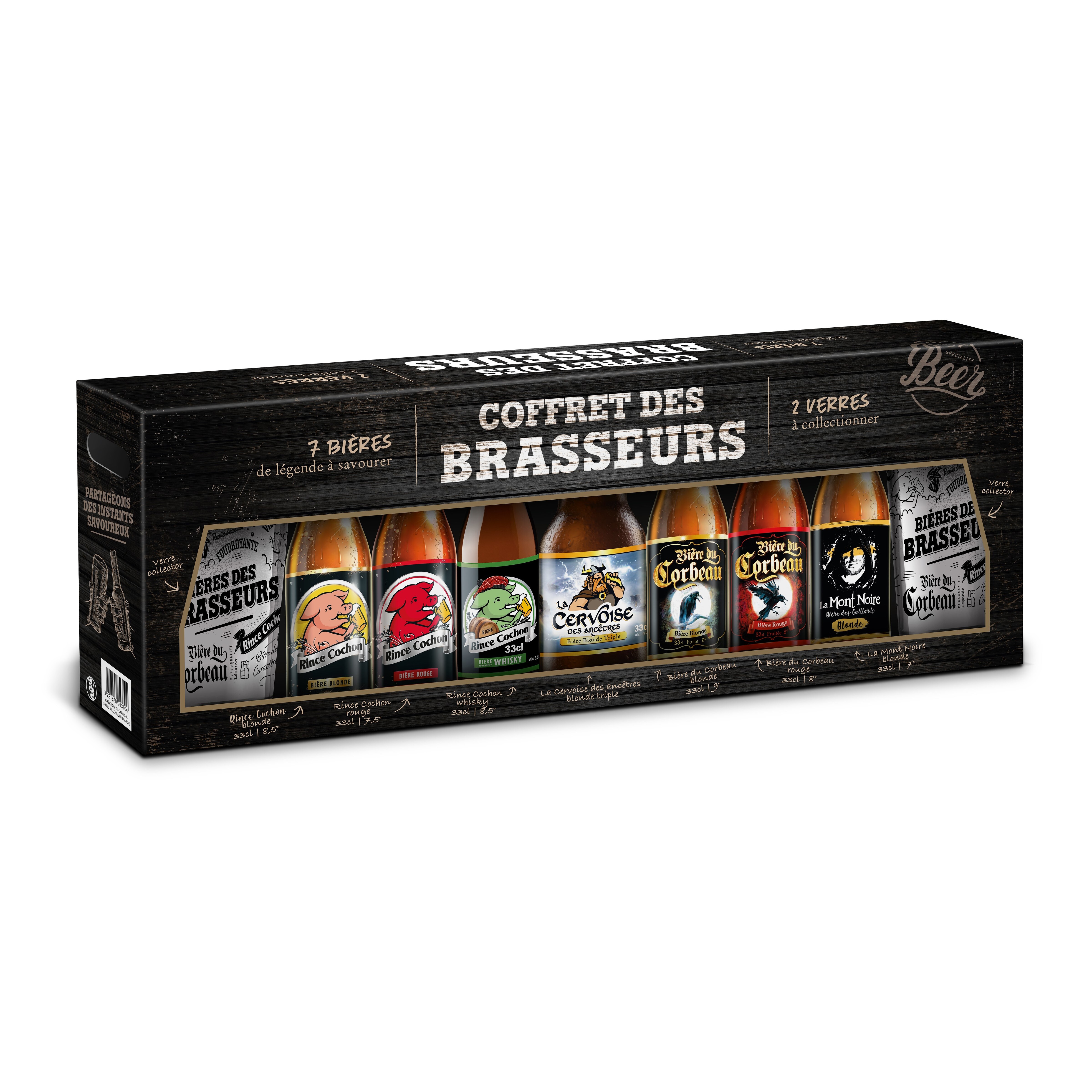 achat Coffret Bière CERVOISE des Ancêtres 2 x 33cl + 1 Verre