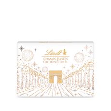 LINDT Champs-Elysées Edition Etoilée Assortiment de chocolats au lait noirs et blancs fourrés 44 pièces 465g