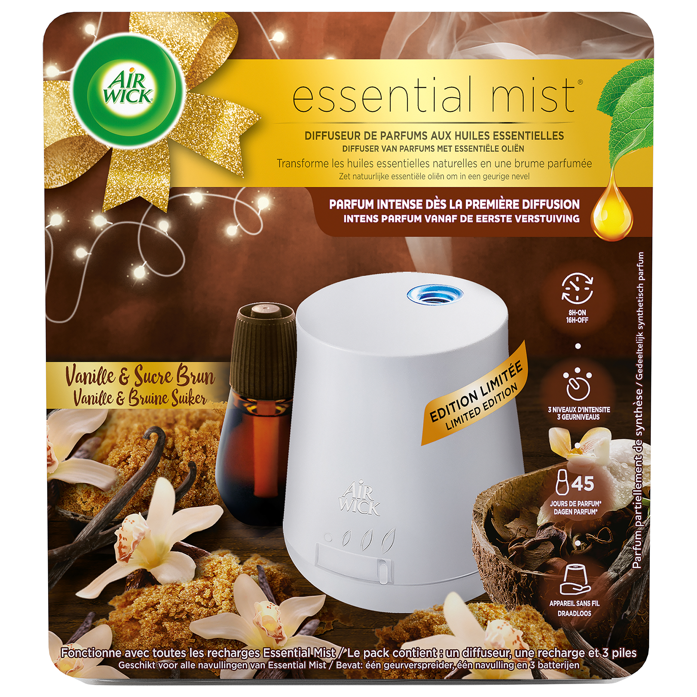 Diffuseur d'huiles essentielles Airwick 4 recharges de parfums