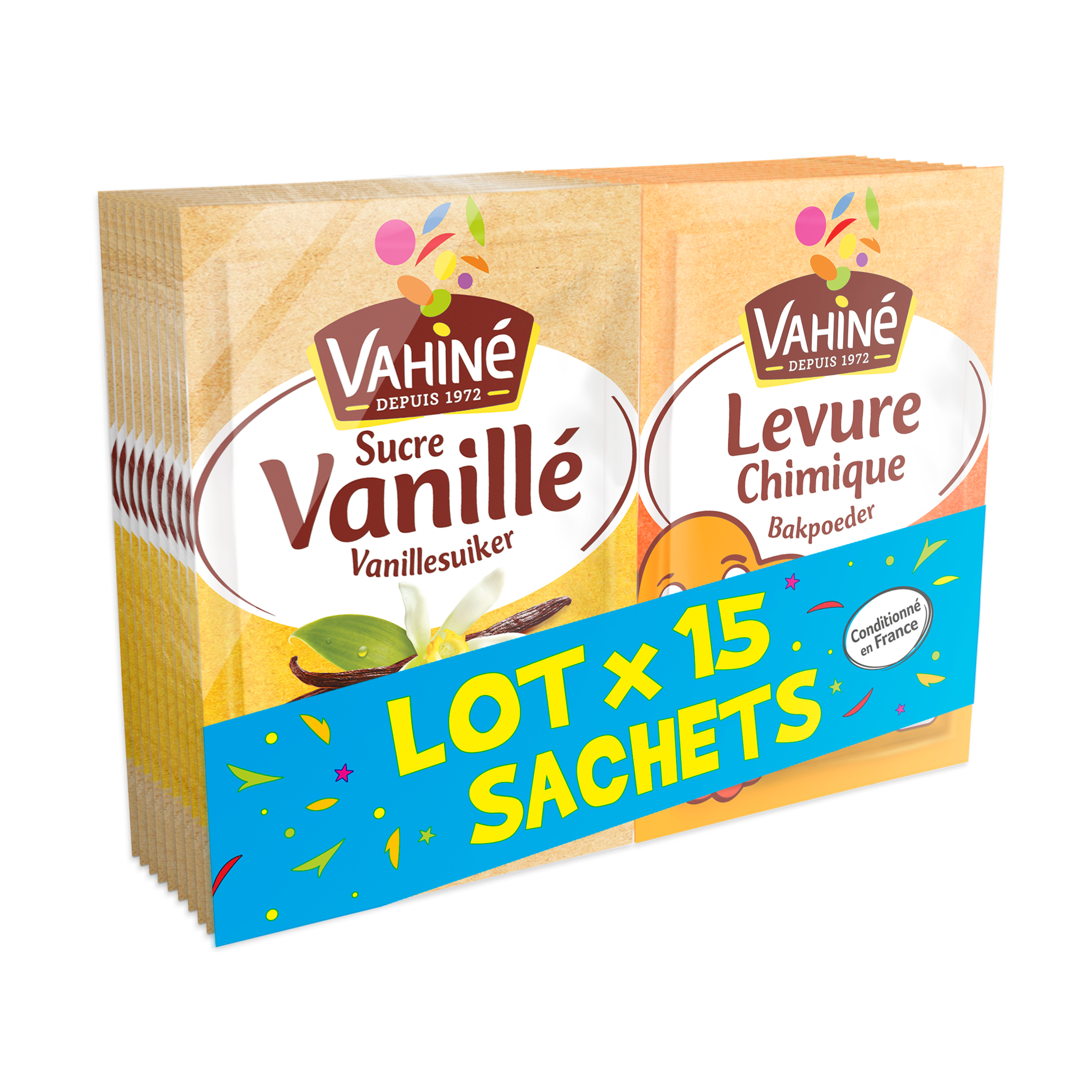 Sucre vanillé Vahiné 10x7,5g sur