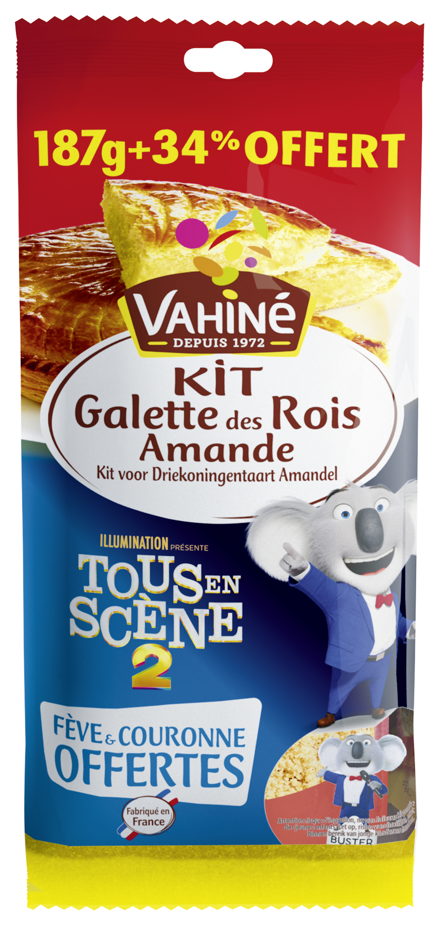 Kit préparation galette des rois amande&praline VAHINE, 230g