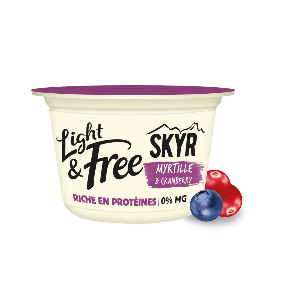 Yogurt Danone light & free skyr berries pote 140 g