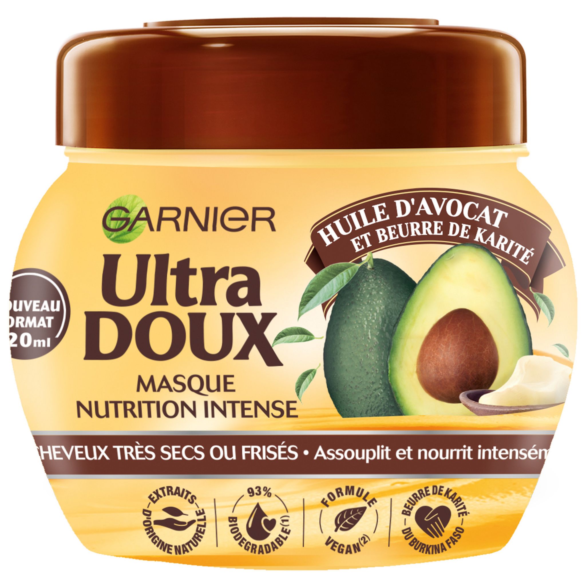 GARNIER ULTRA DOUX HAIR FOOD MASQUE NOURRISSANT CHEVEUX BOUCLÉS 390ML - Mon  Rituel