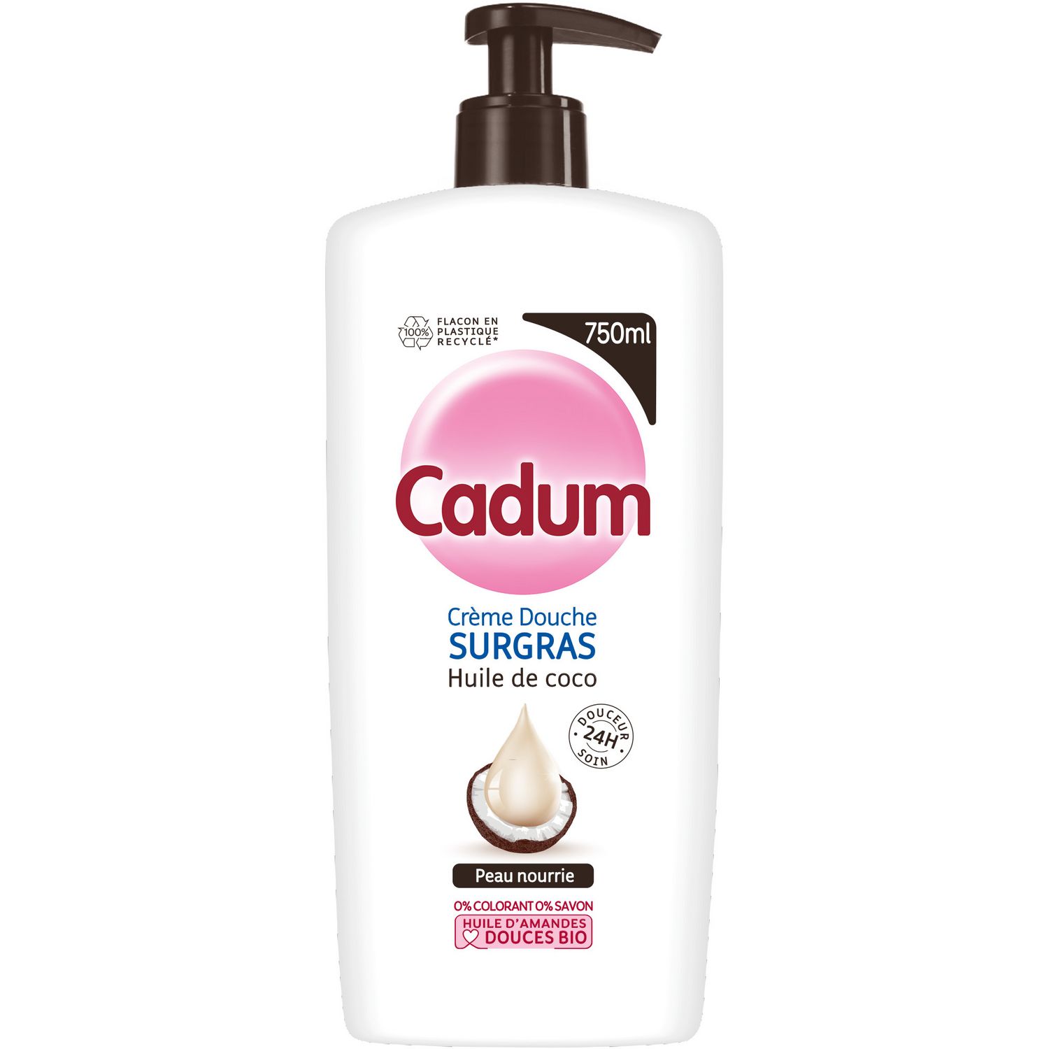 CADUM - DOUCHE CREME SURGRAS AMANDE DOUCE BEURRE DE KARITE Flacon de 750ml  - Soin du Corps/Gel et Crème de Douche CADUM 