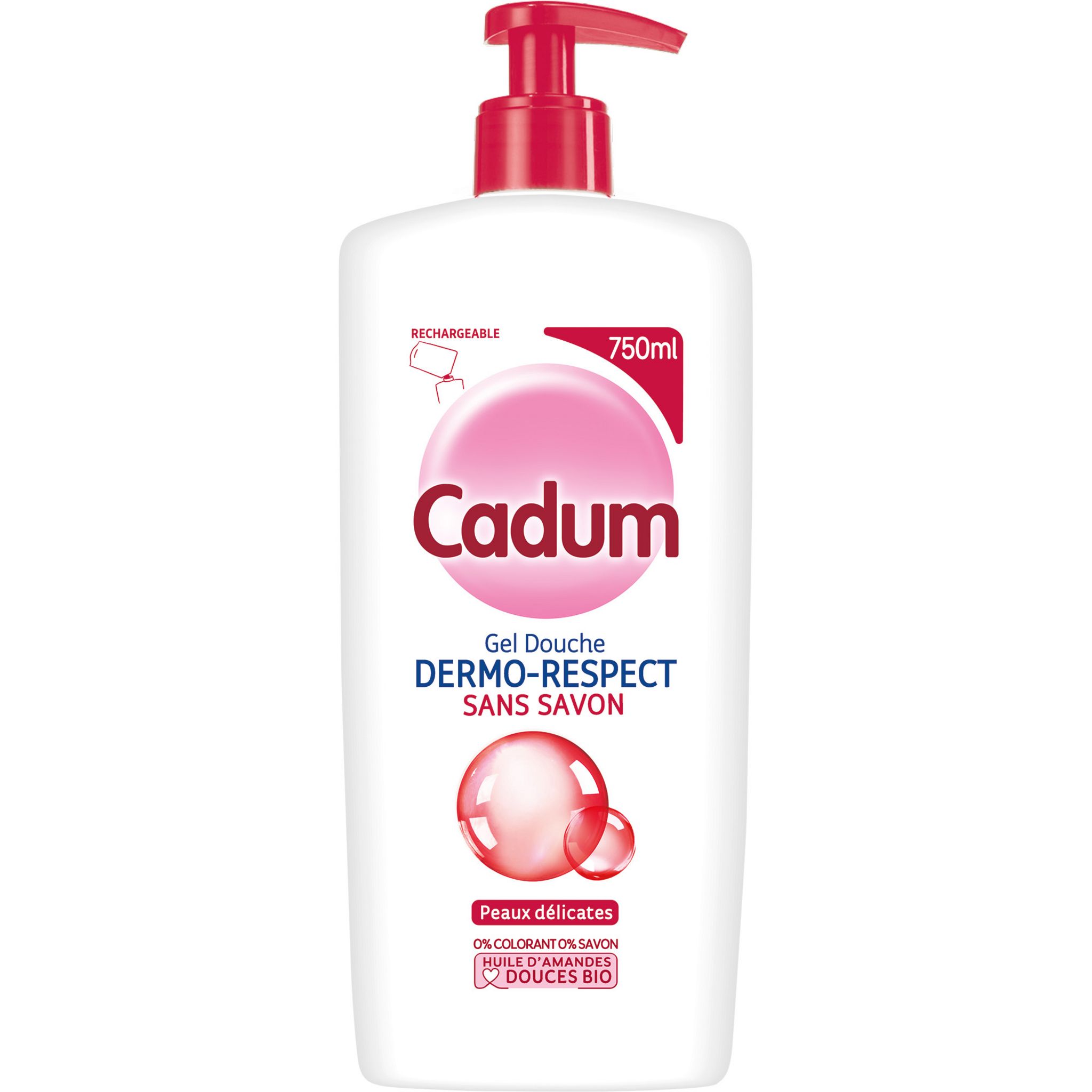 Gel douche Dermo-Respect à l'huile d'amandes douces bio 400mL - CADUM -  6CADDOU400 