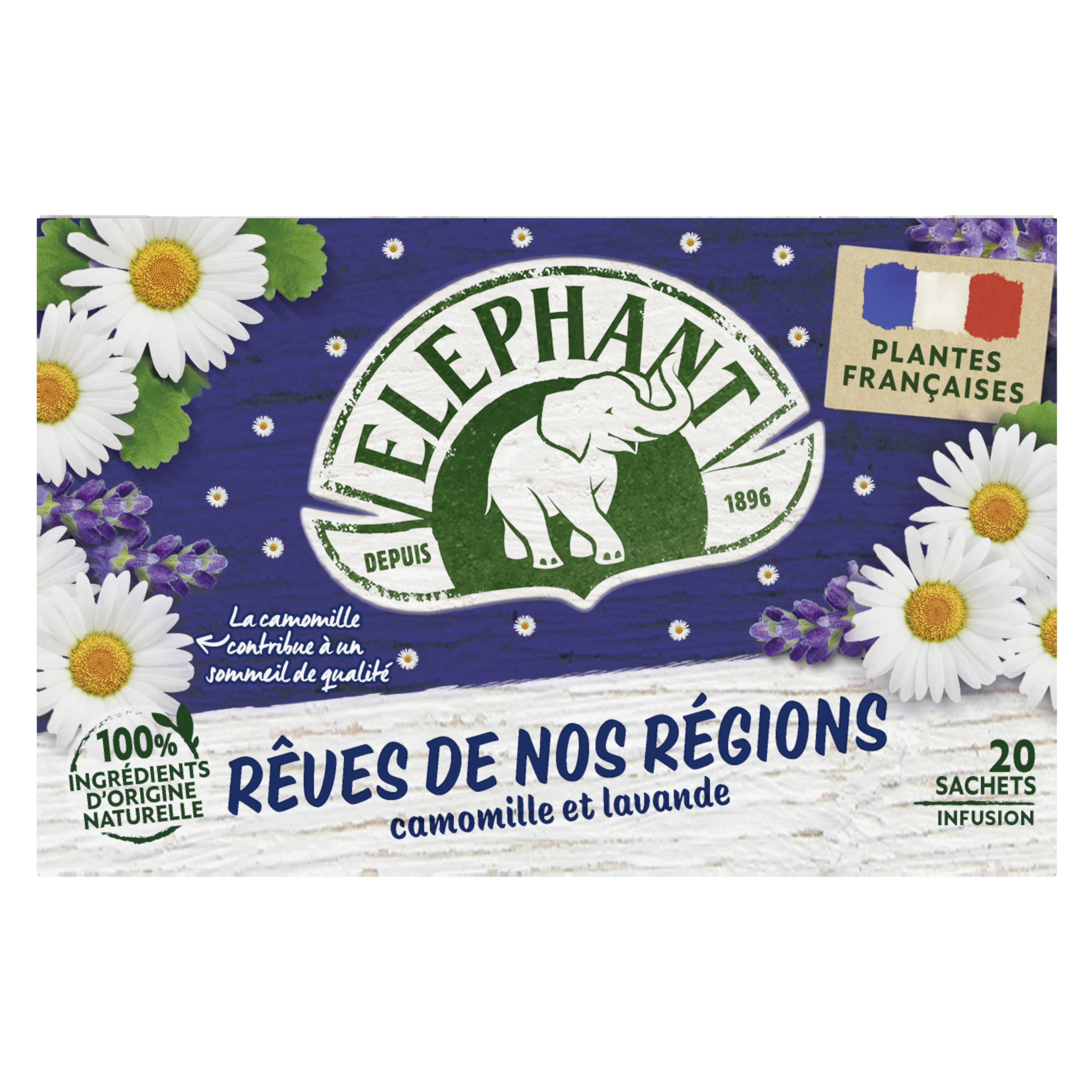 Pack de 3 sachets parfumés ÉLÉPHANT - parfum lavande - Brico Privé