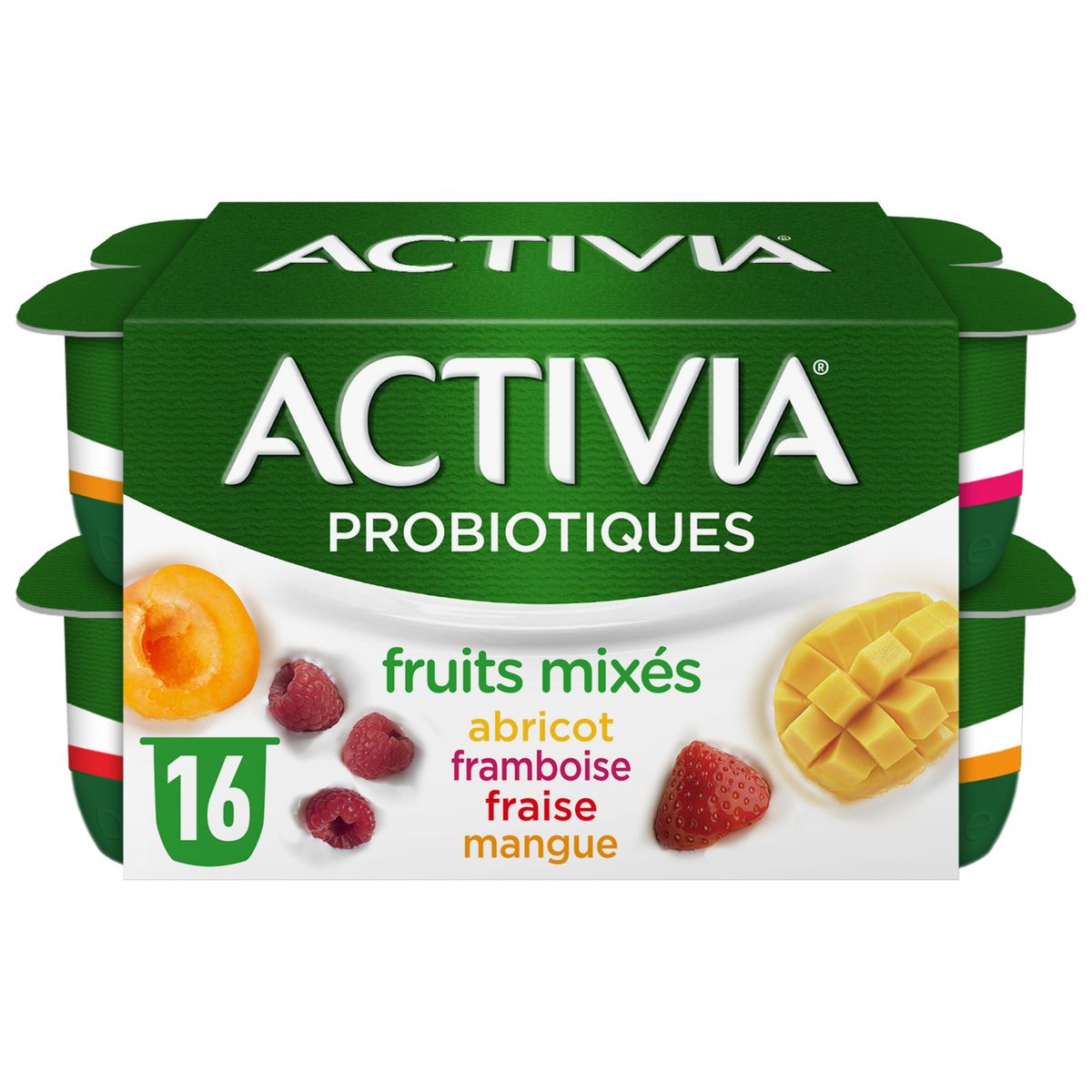 ACTIVIA Probiotiques - Yaourts aux fruits mixés 16x125g
