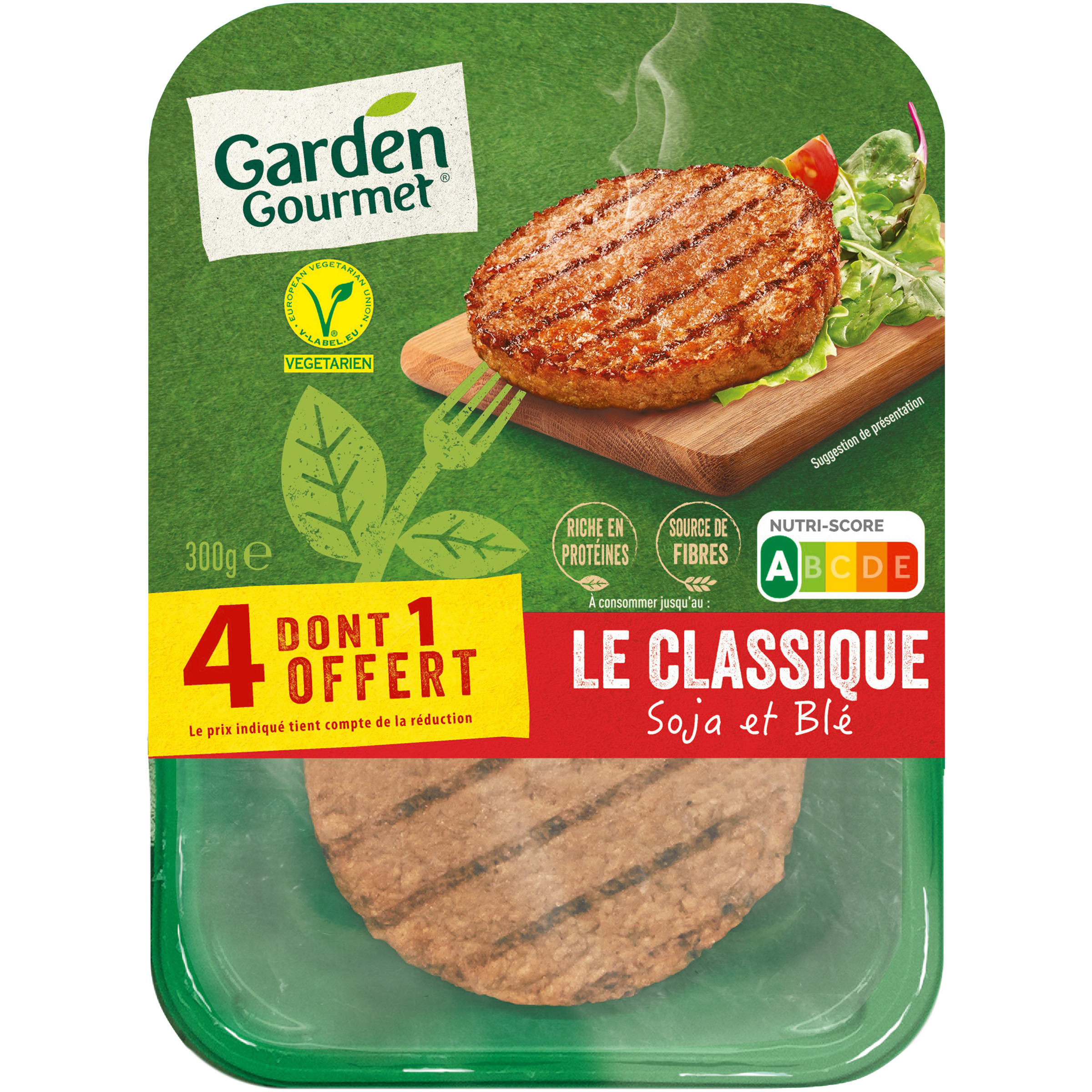 Herta Le Bon Végétal Steak Poivre Persil, La Barquette de 2, 160g :  : Epicerie