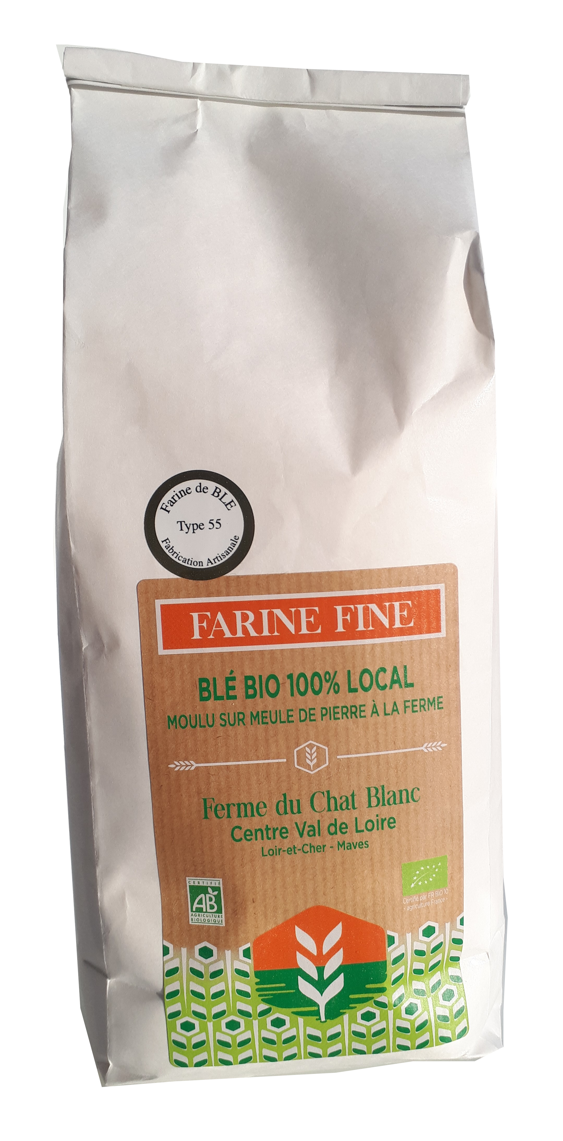 Farine bio T55 - Farine de blé Bio Type 55