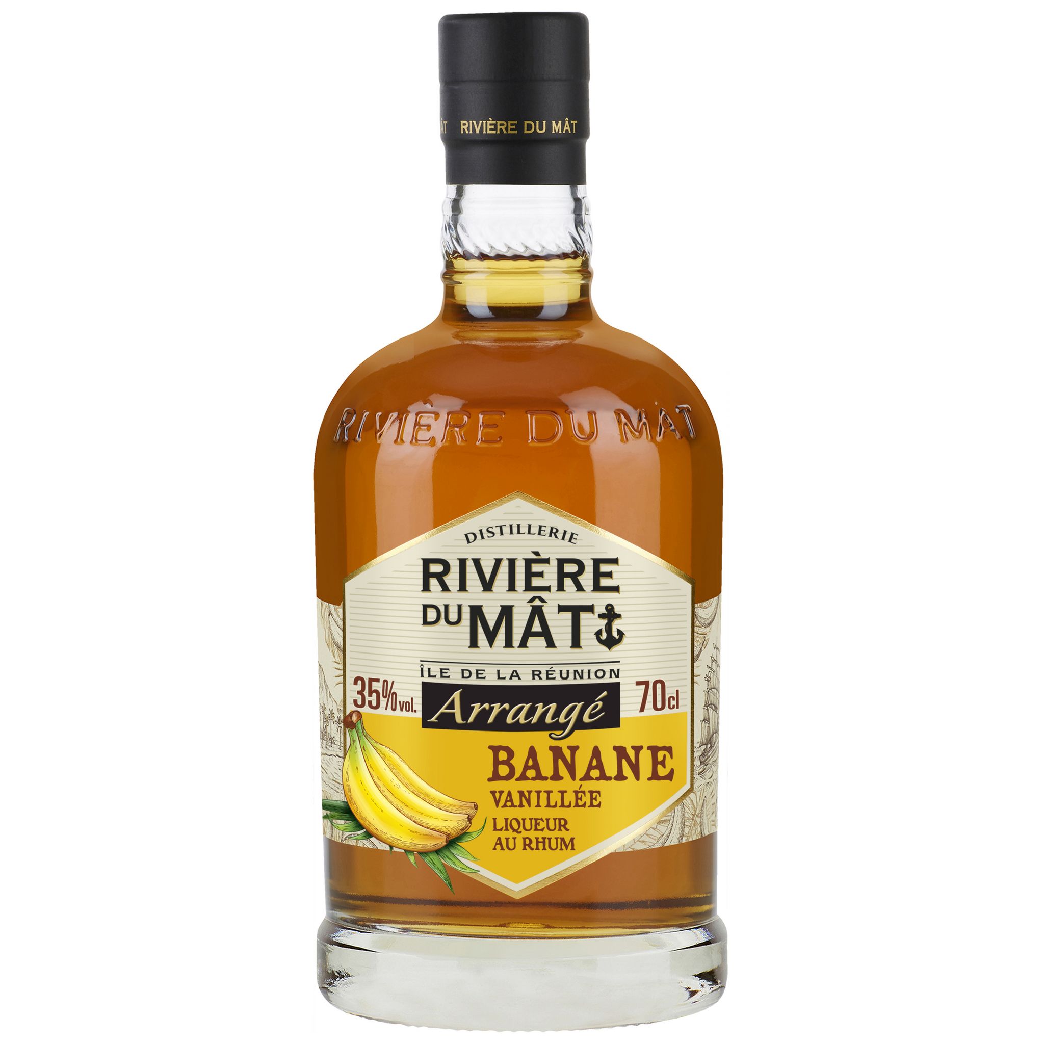 ISAUTIER Boisson à base de rhum banane flambée 40% 50cl pas cher