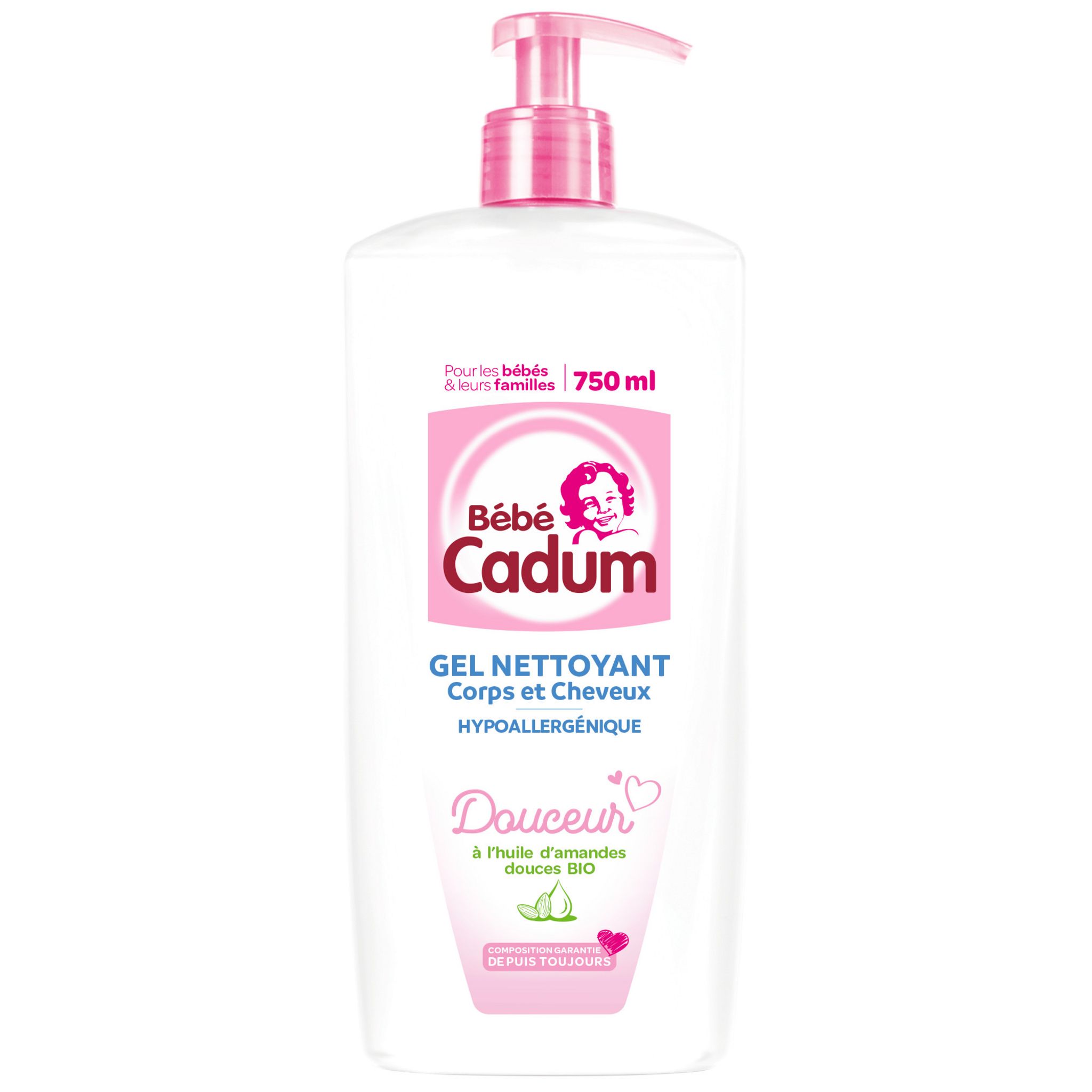 Gel douceur sans savon corps et cheveux, Bébé Cadum (750 ml)