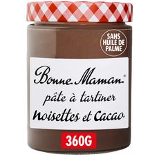 BONNE MAMAN Pâte à tartiner noisettes et cacao 360g