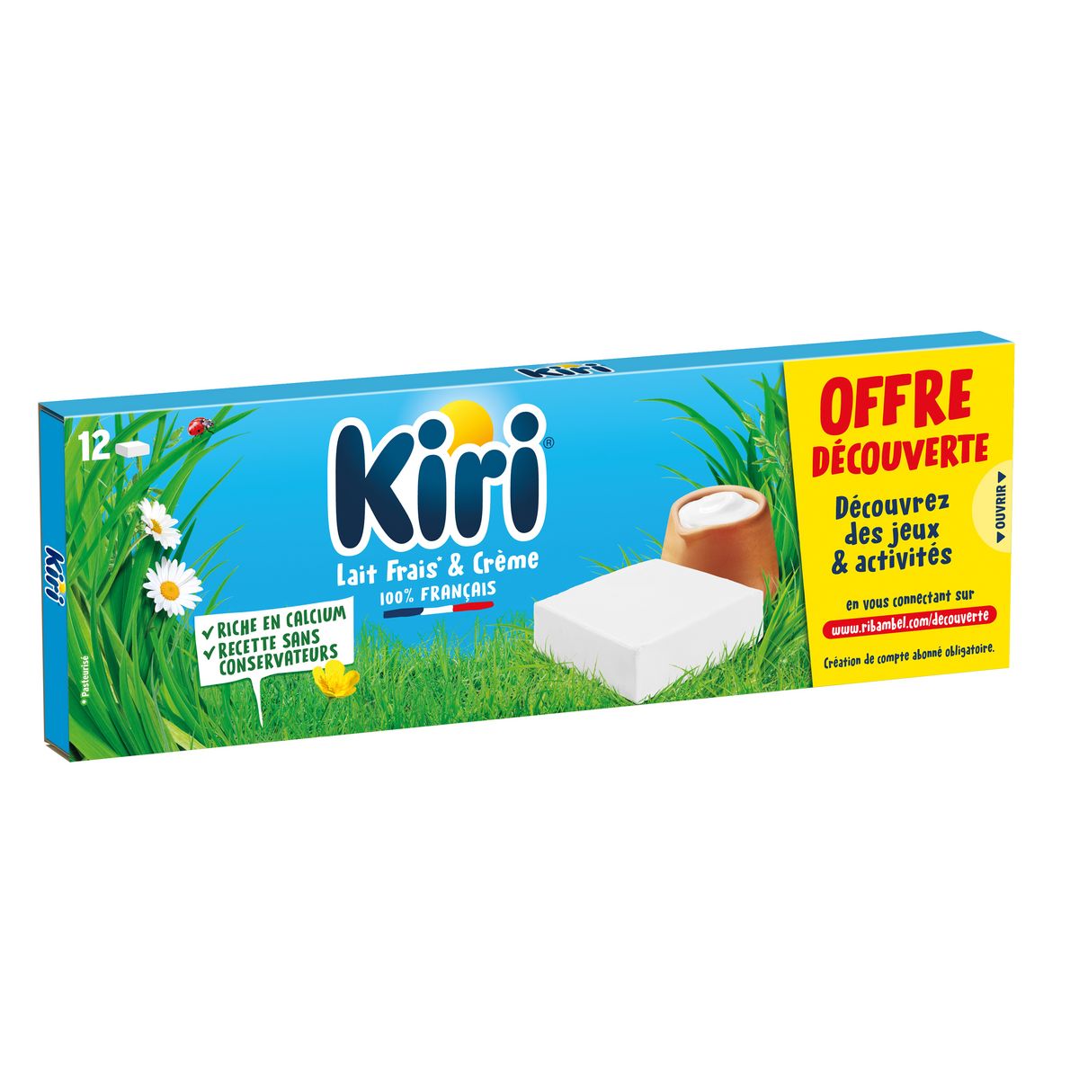 KIRI Fromage fondu portions 12 pièces 216g