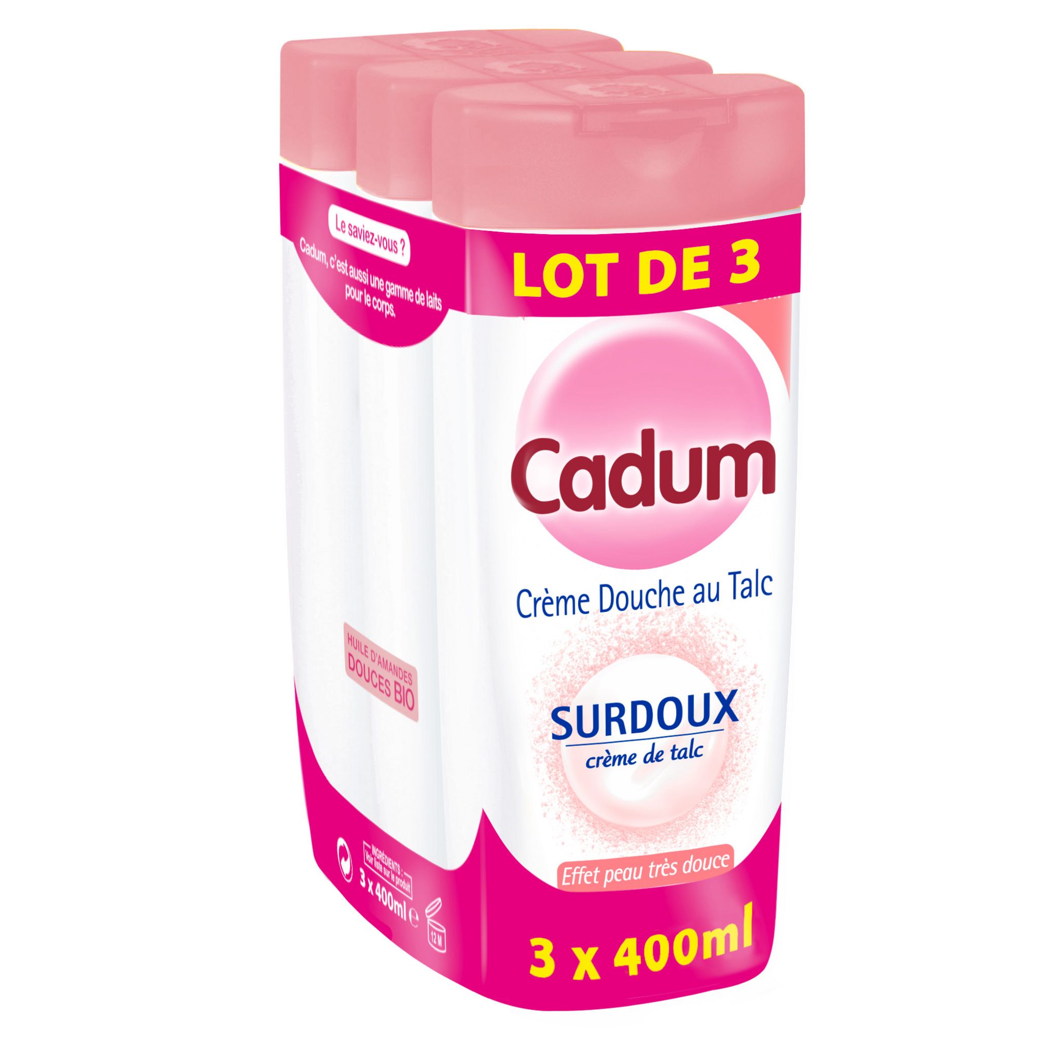 Crème douche Cadum Au talc - 400ml - Swidis