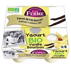 INVITATION A LA FERME Yaourt vanille bourdon bio 4x125g