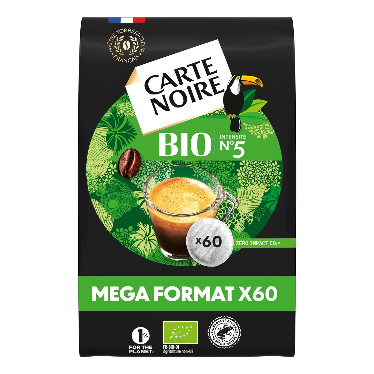 SENSEO Dosettes de café classique compostables compatibles Senseo 60  dosettes 416g pas cher 