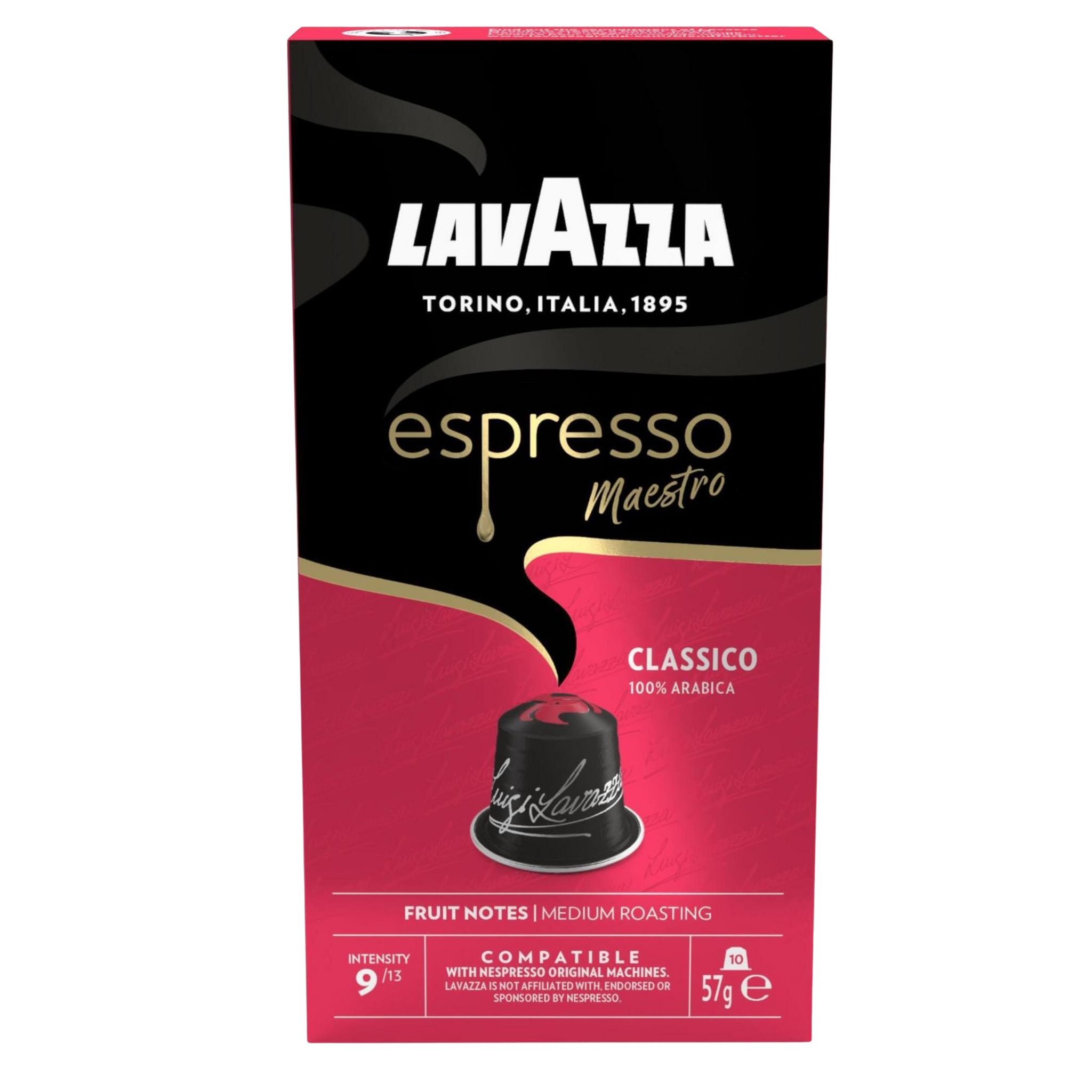 AUCHAN Capsules de café Espresso classico intensité 8 compatibles Nespresso  10 capsules 52g pas cher 