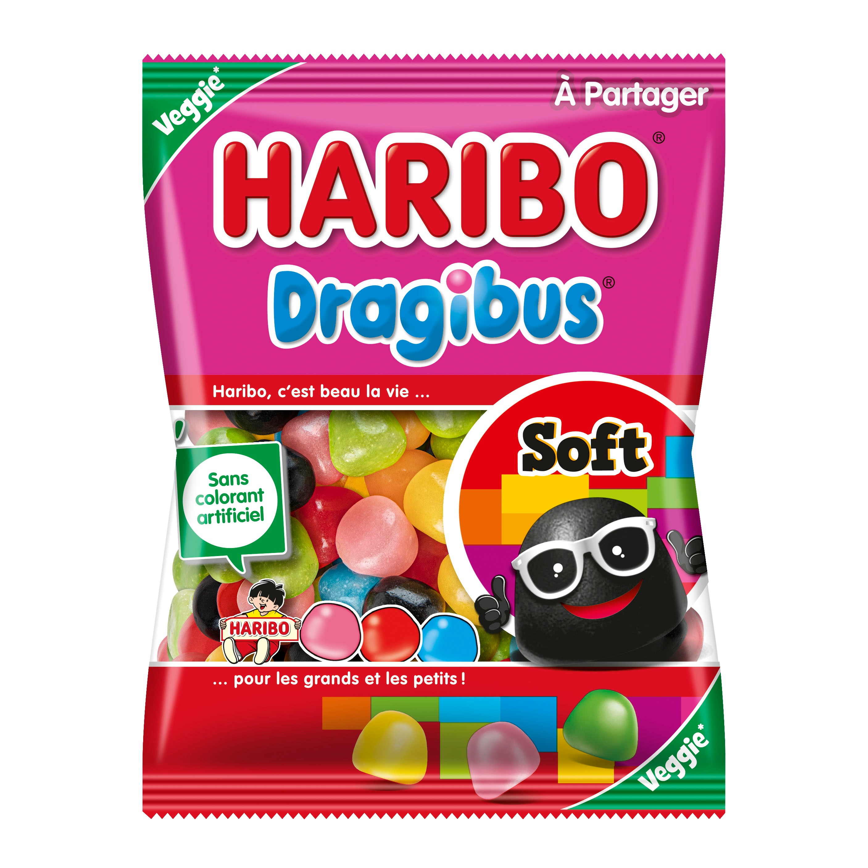 HARIBO Dragibus soft Bonbons végétariens 300g pas cher 