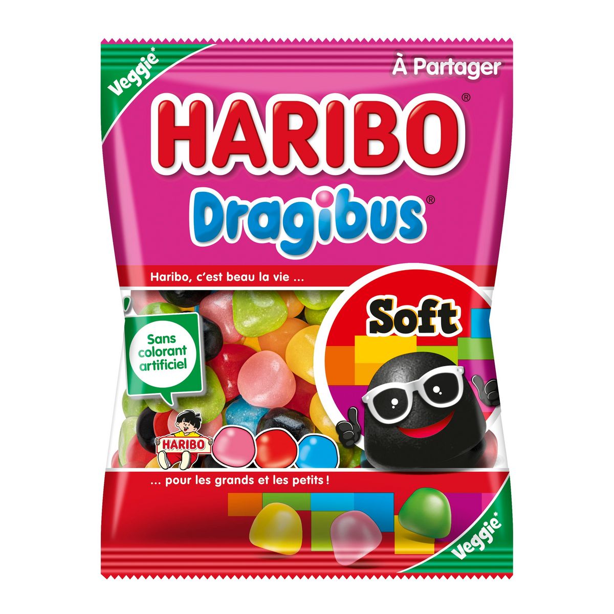 Bonbon publicitaire personnalisé Dragibus Haribo VEGAN