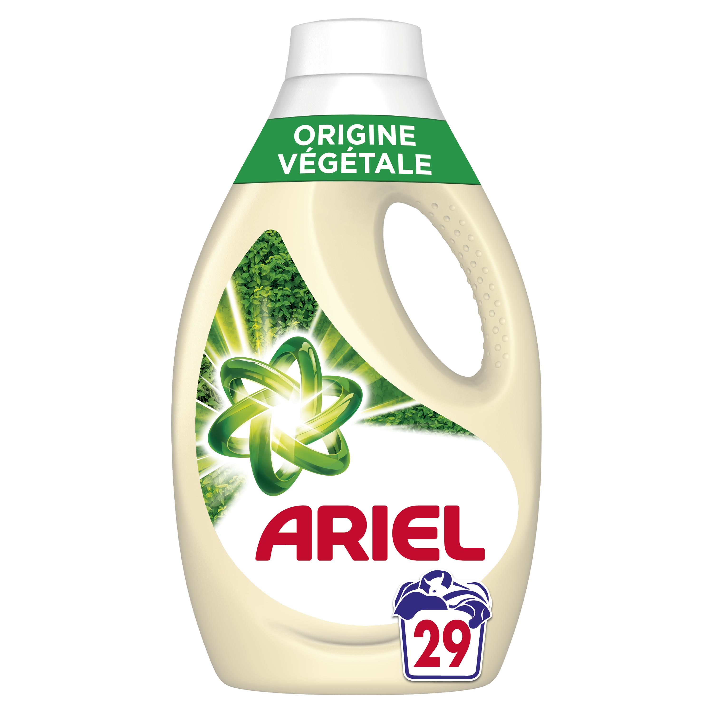 ARIEL Lessive liquide ingrédients d'origine végétale 29 lavages 1.45l pas  cher 