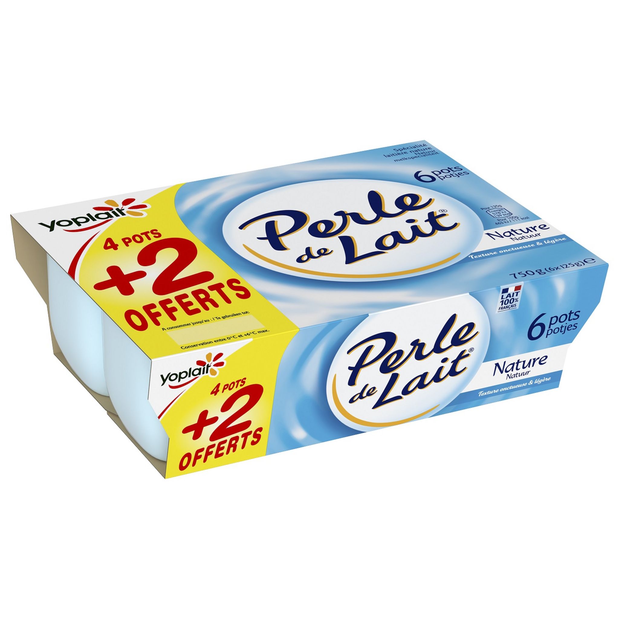 Yoplait Yogourts Perle de lait nature 4x125g (500g) acheter à prix