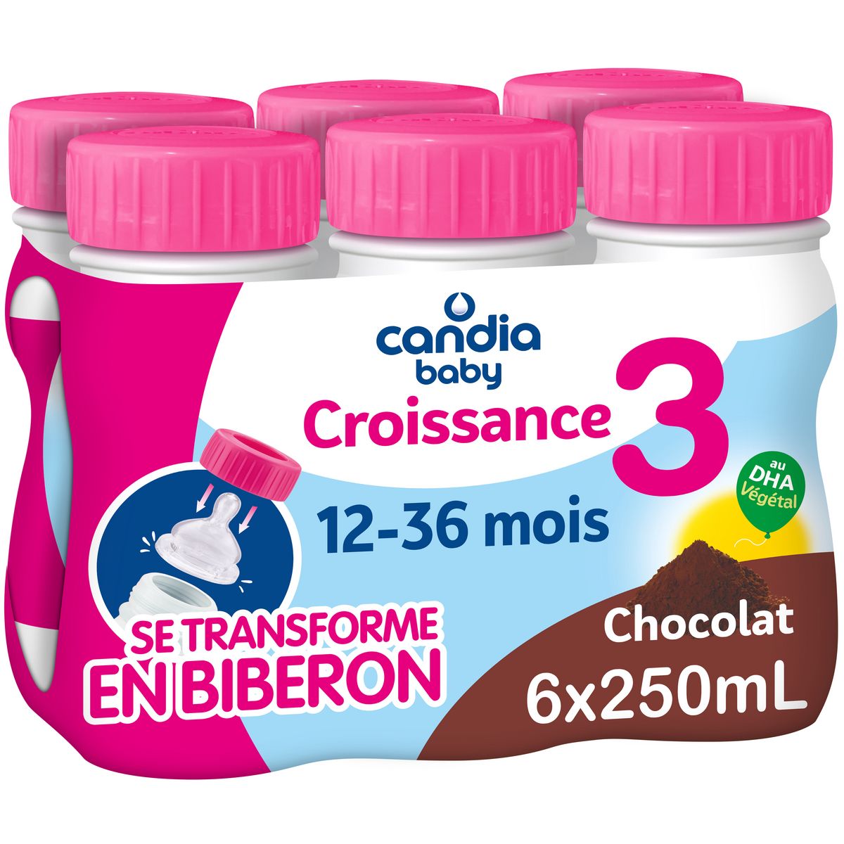 CANDIA BABY 3 lait de croissance liquide dès 10 mois 6x1l pas cher 