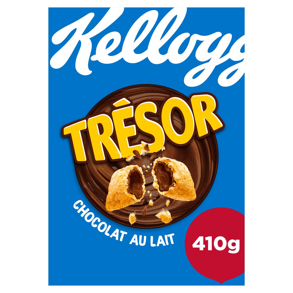 KELLOGG'S Trésor céréales fourrées chocolat au lait 410g