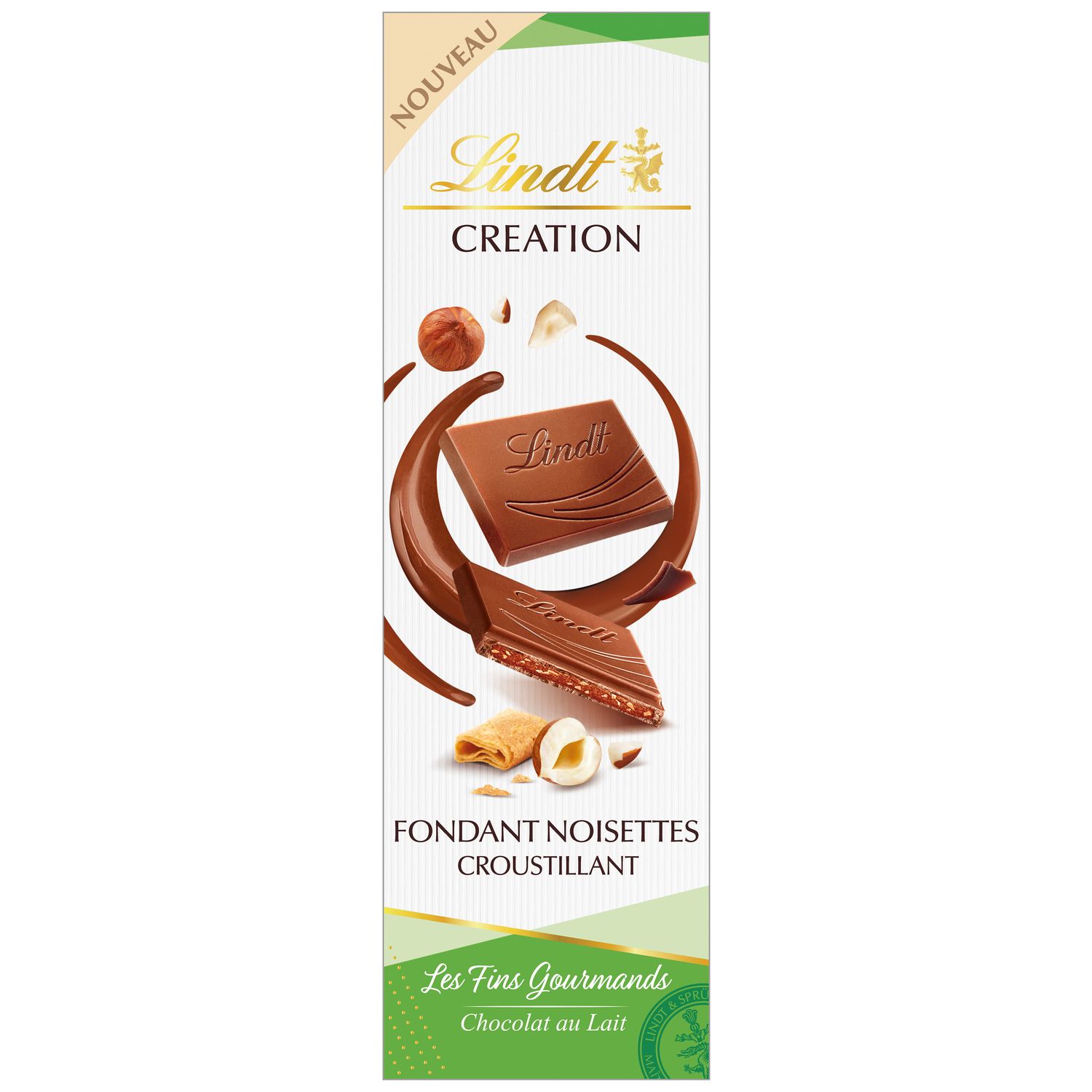 Lindt tablette de chocolat lait Noisettes, Lindt (100g - Lot de 2)