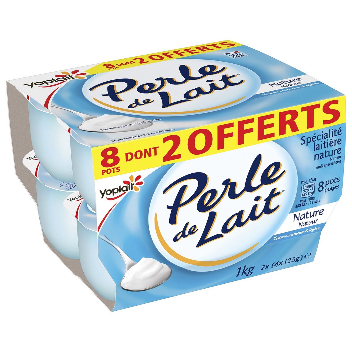 Perle de lait nature x4 - Galeries Gourmandes