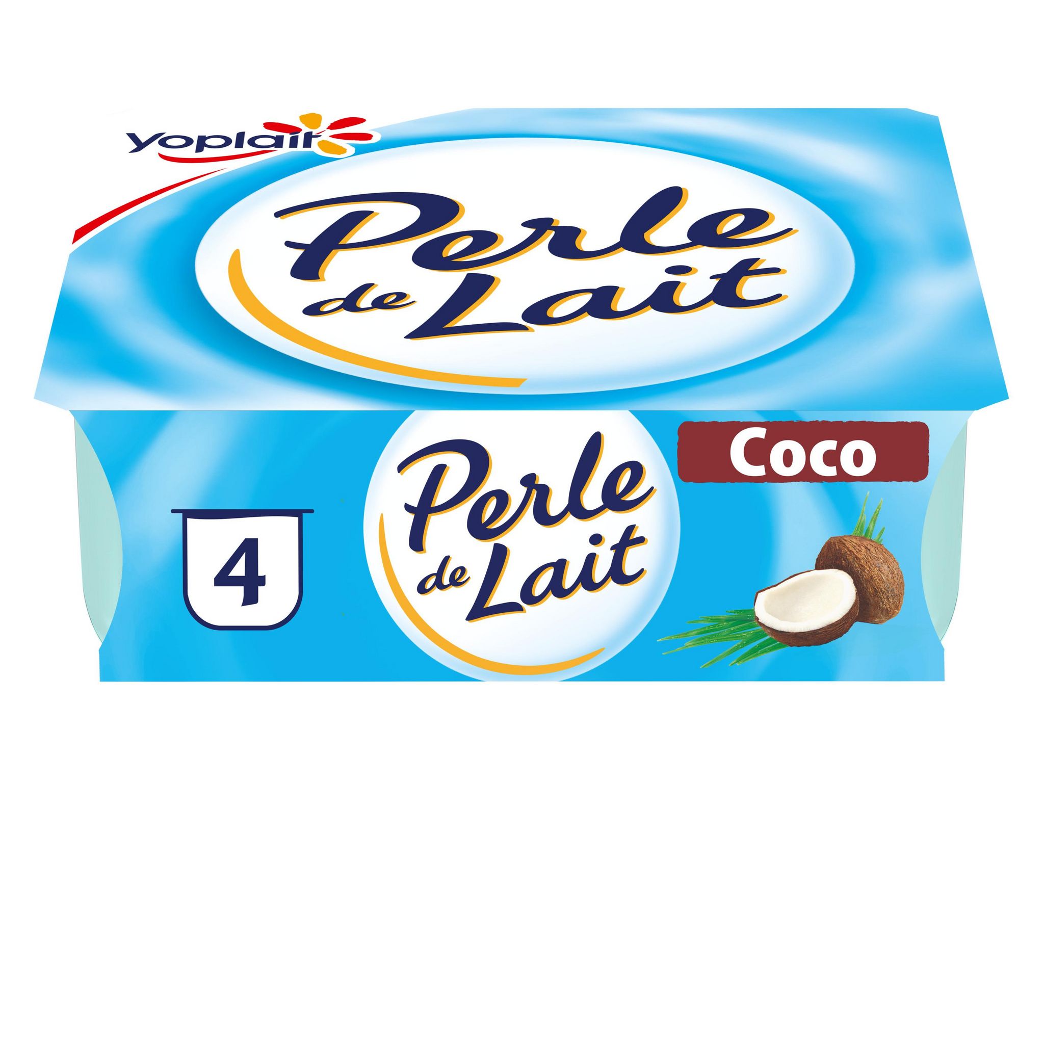 Yaourt aromatisé vanille citron amande coco brassé PERLE DE LAIT