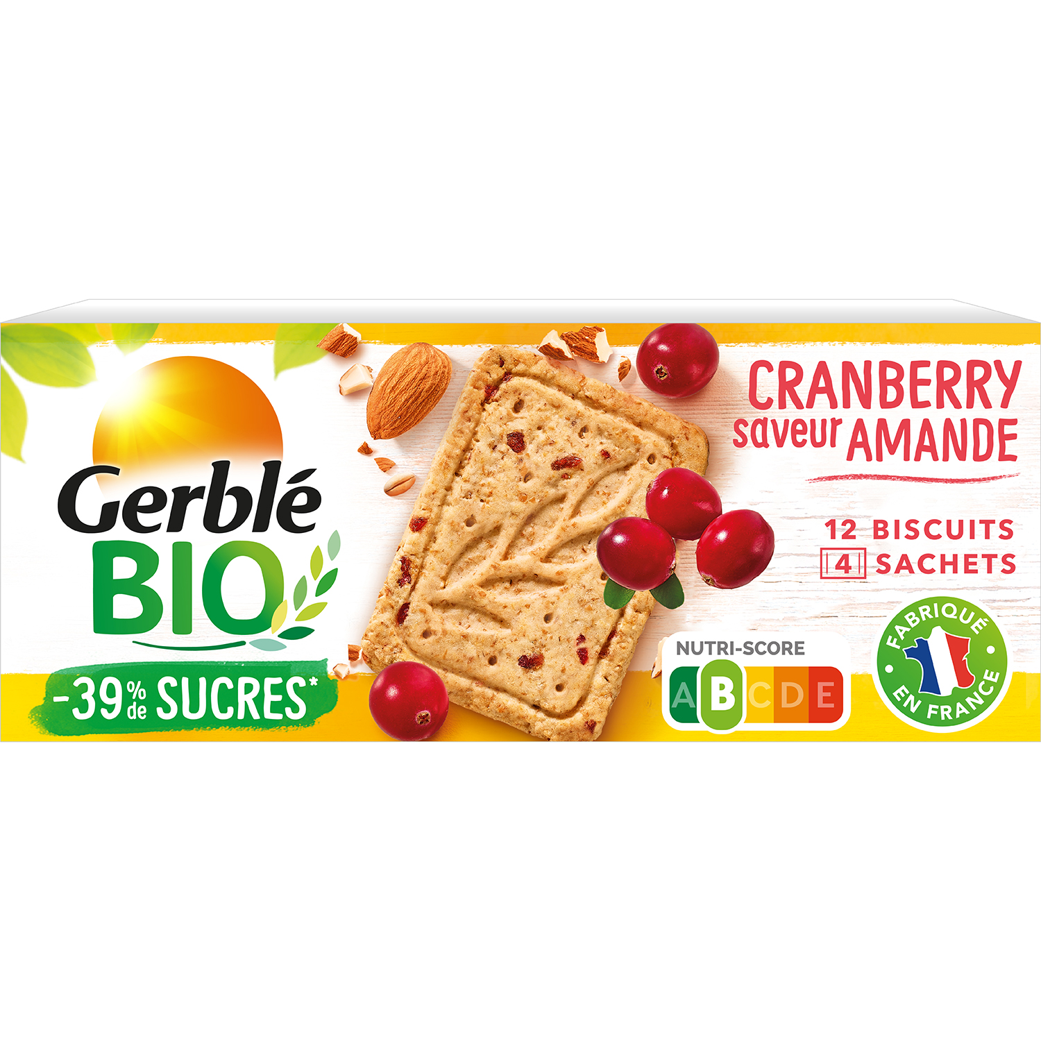 GERBLE Biscuits lait chocolat sachets fraîcheur 4x5 biscuits 230g pas cher  