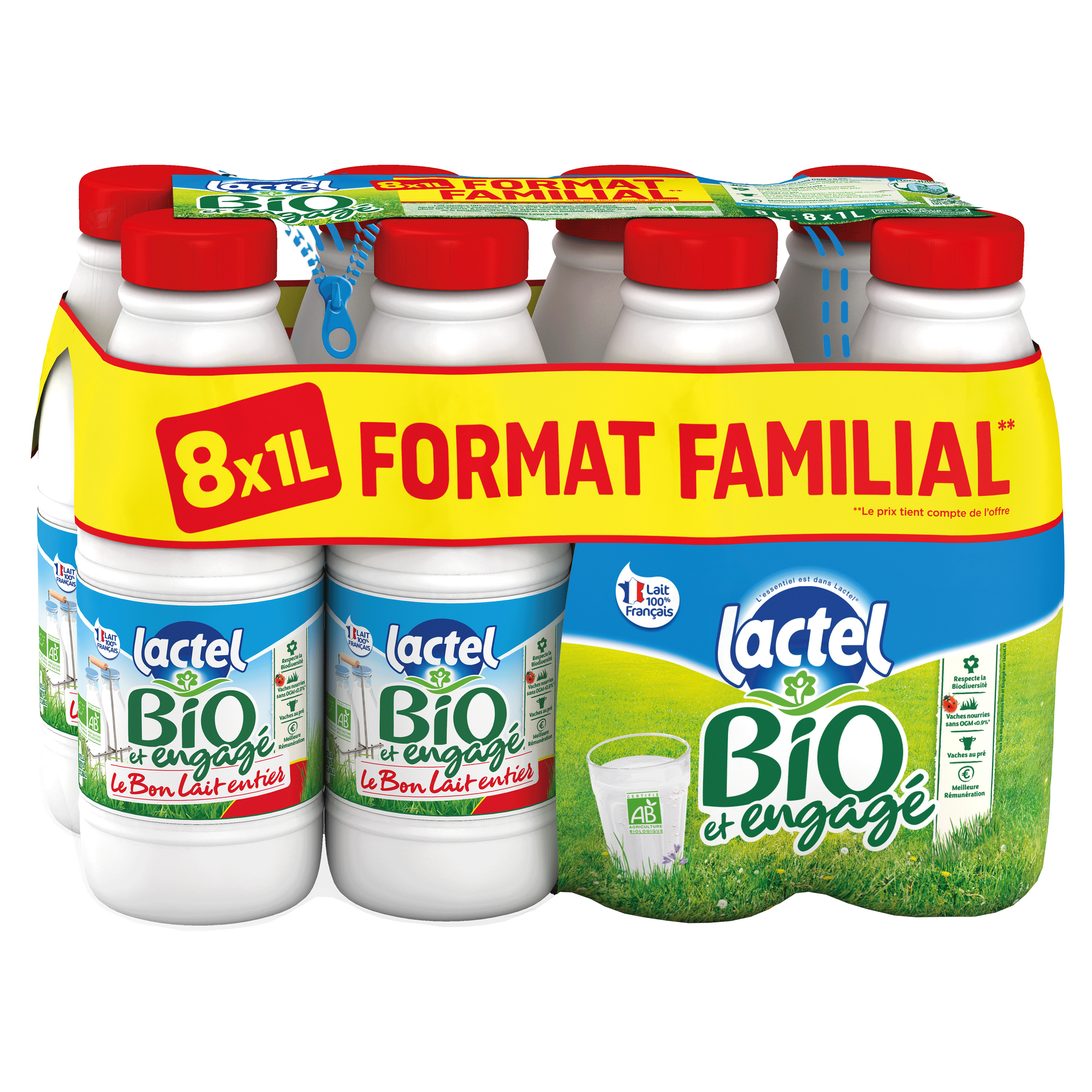 Lait UHT sans lactose PURAL 1L : Laits d'origine animale bio HEIRLER  alimentation bio - botanic®