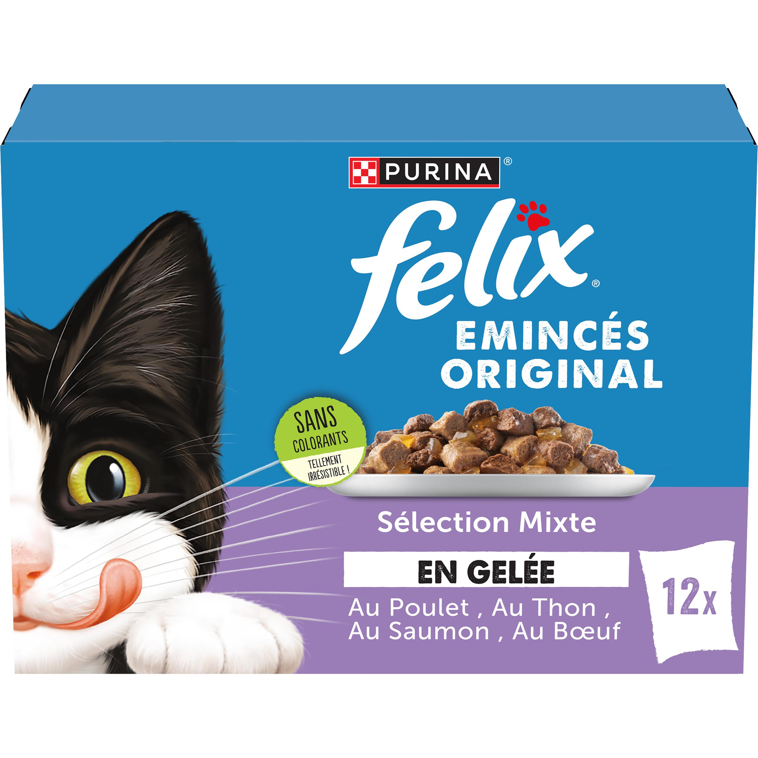 Felix Tendre Effile en Gele Selection Mixte 44x85 g 100% complet equilibre  Chat