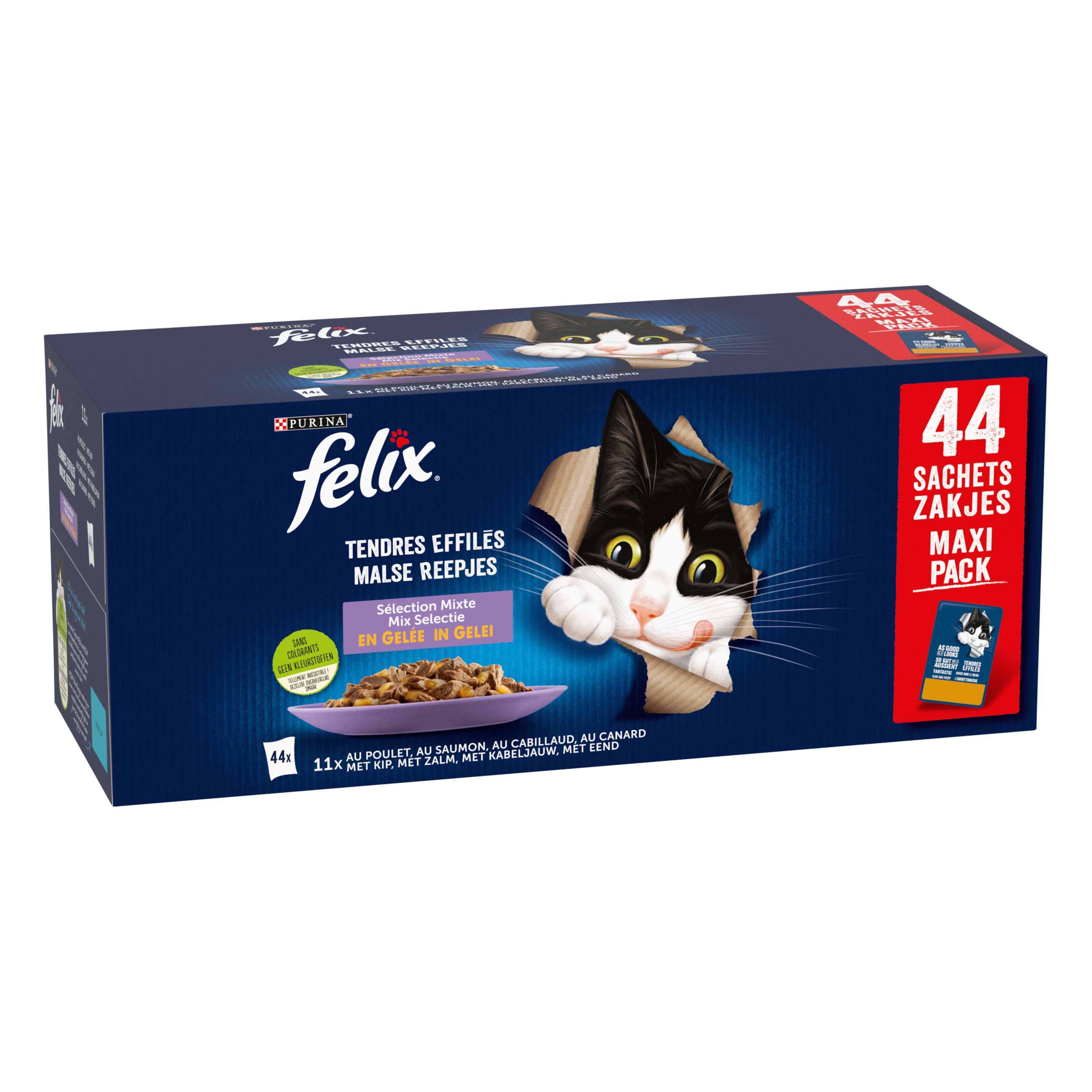 Félix - Repas pour chat Tendres effilés 4 Variétés - Supermarchés Match