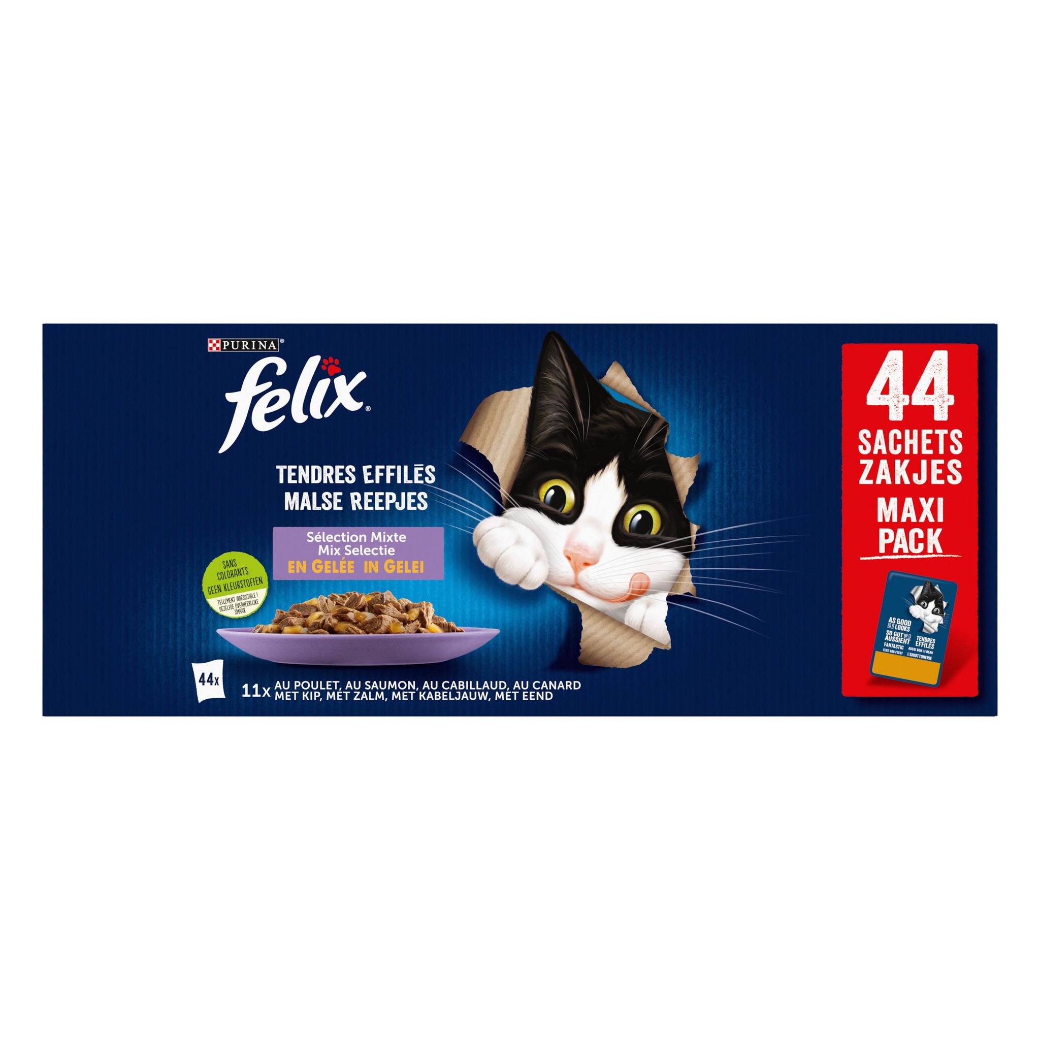 Felix Tendres Effilés en Gelée - Sélection Mixte - Lot de 4 - 24x85g