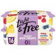 LIGHT&FREE Yaourt aux fruits allégé 0% MG 16x125g